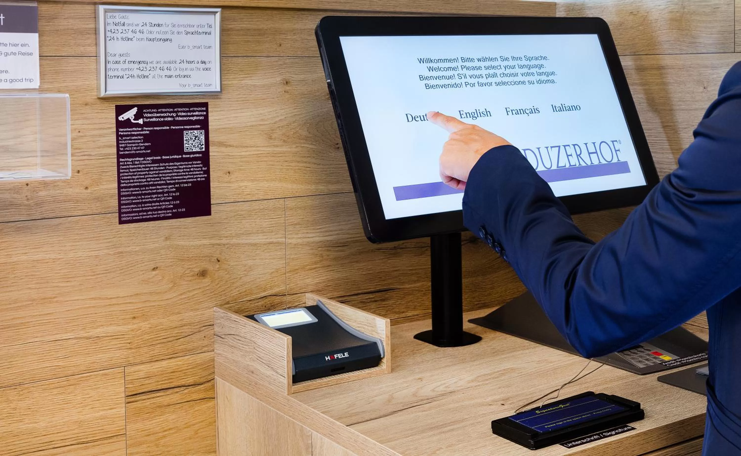 Lobby or reception in Hotel Vaduzerhof by b-smart