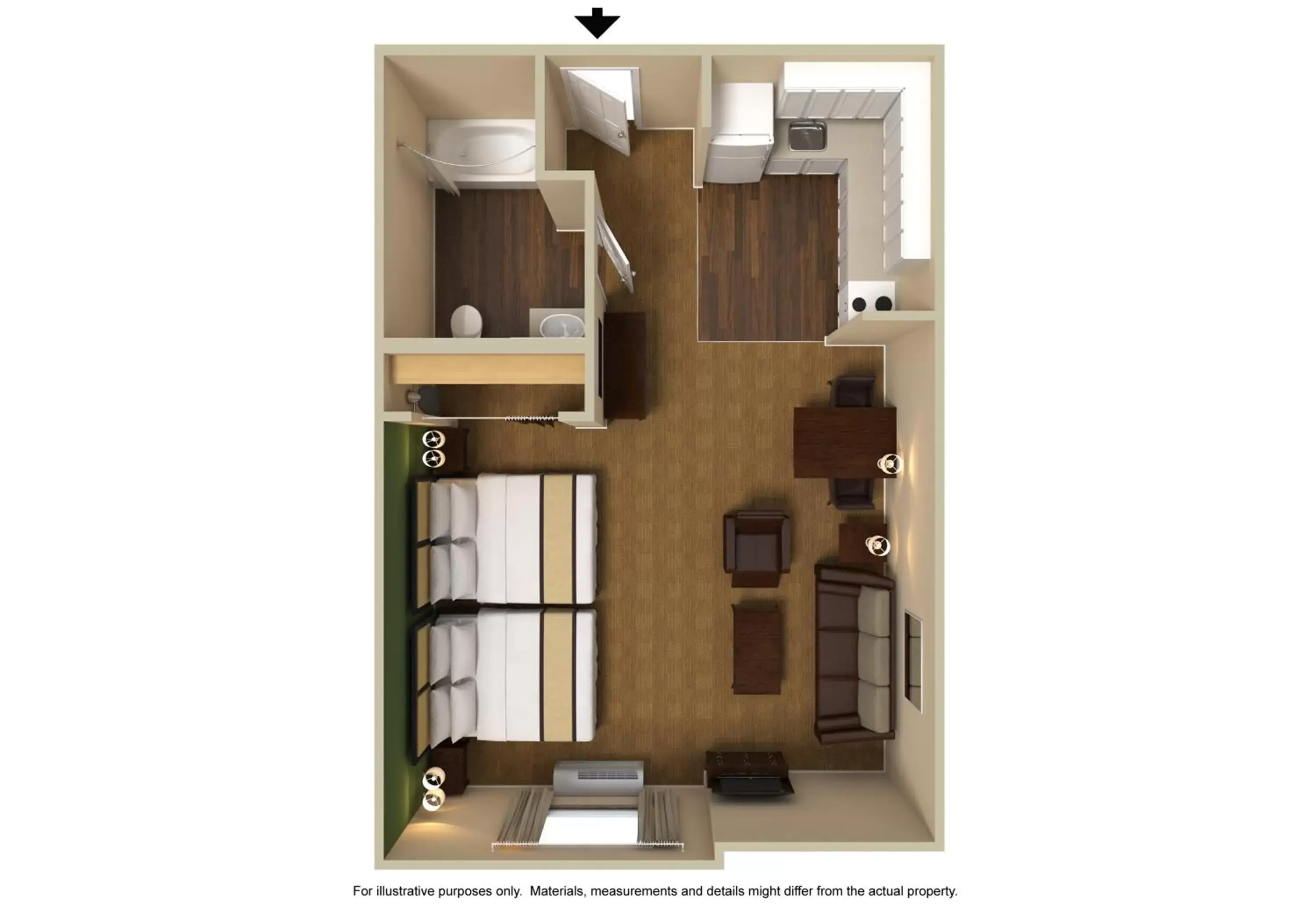 Floor Plan in Extended Stay America Suites - Fort Worth - Southwest
