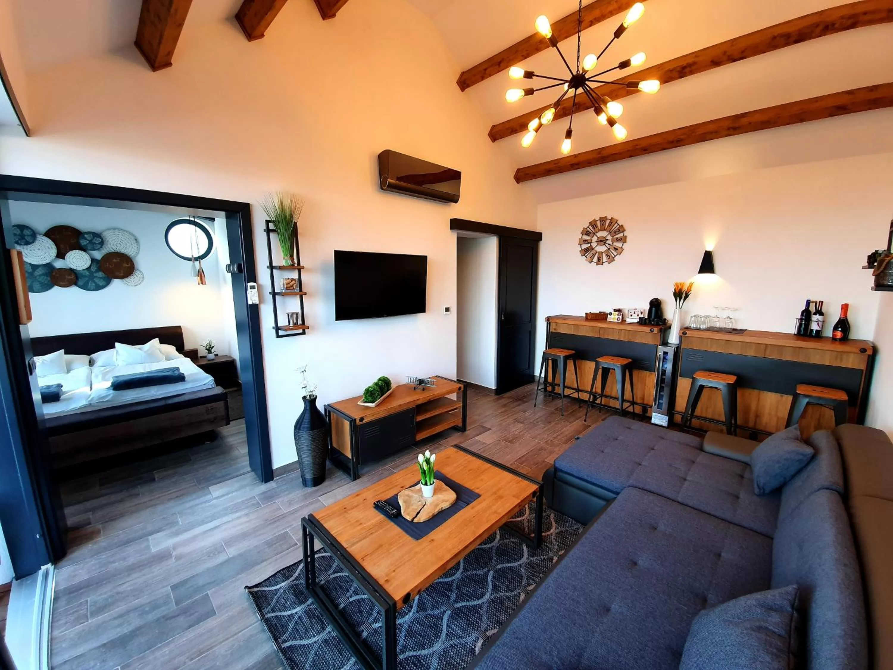 Bed in Bagoly Wellness Apartman