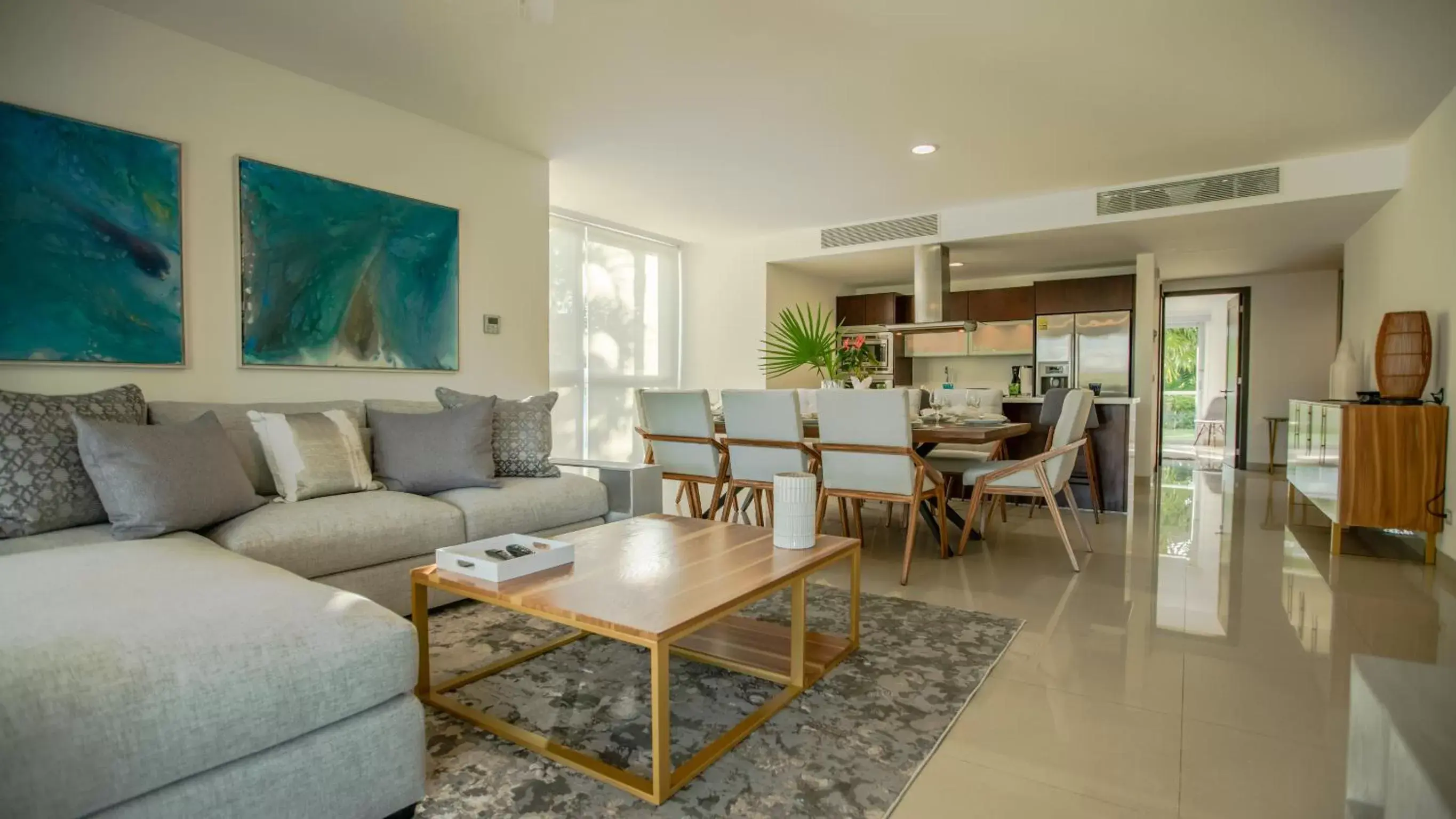 Seating Area in Mareazul Beach Front Condos At playa del Carmen