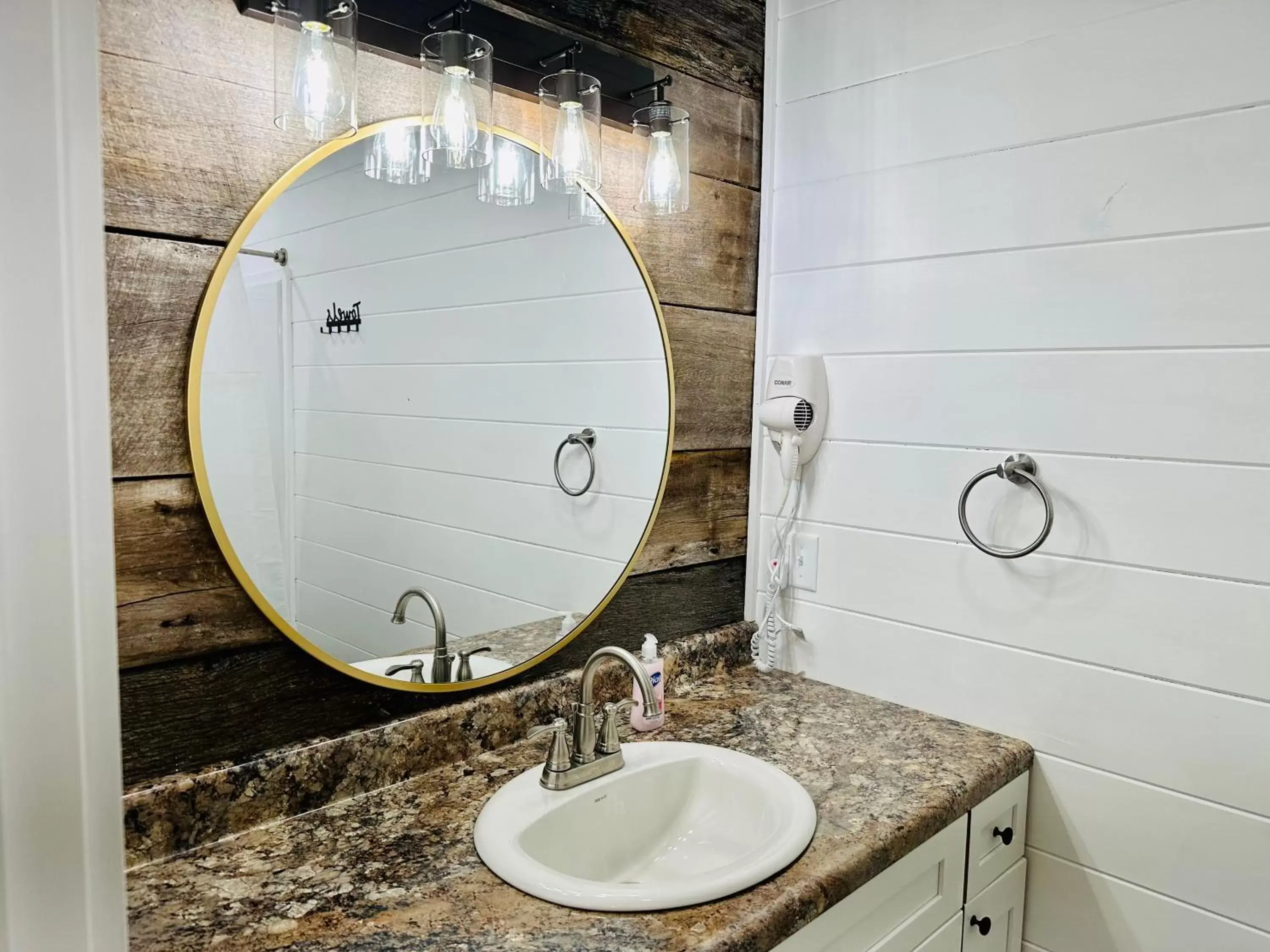 Bathroom in Knotty Squirrel Cabins