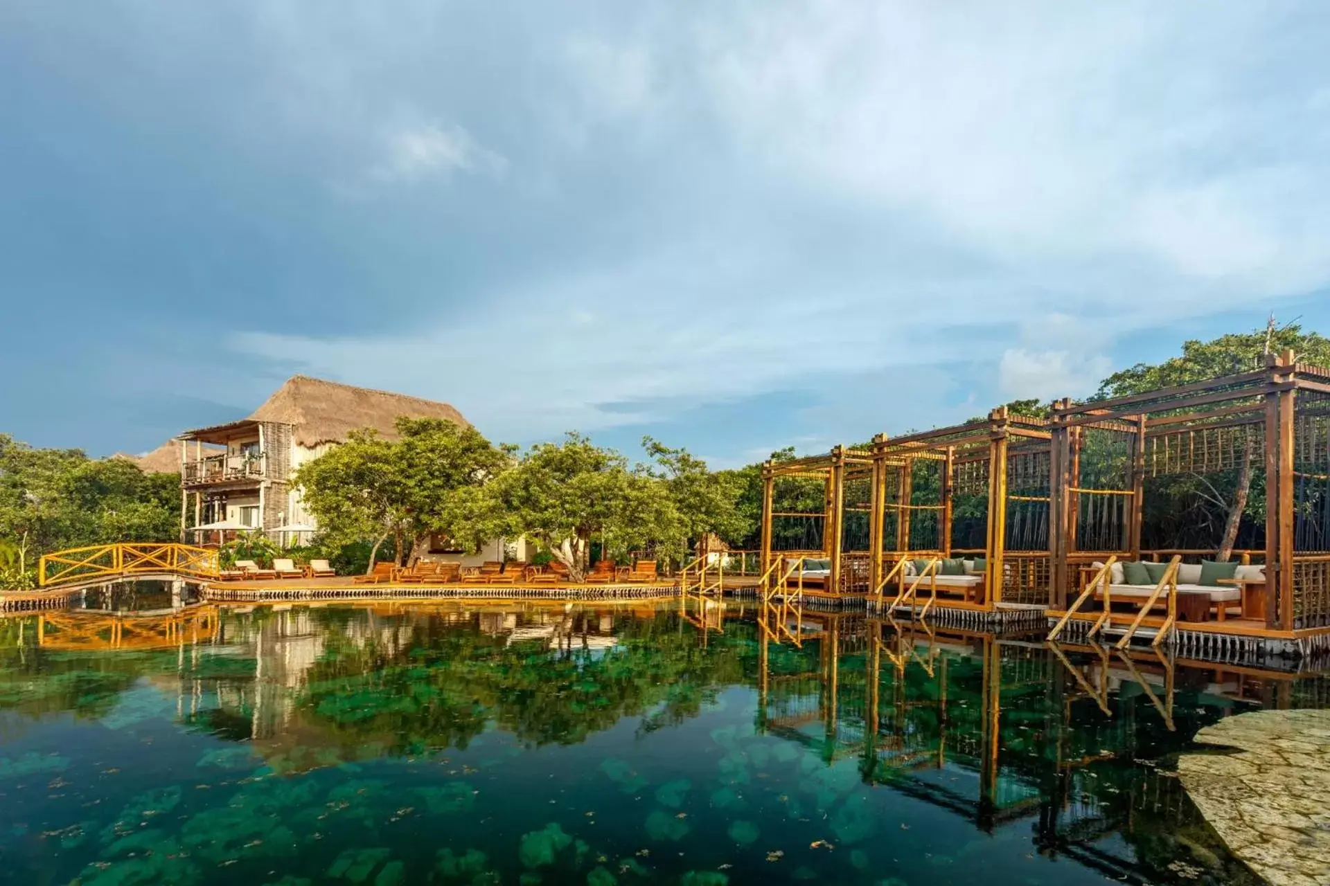 Pool view in Hotel Shibari - Restaurant & Cenote Club