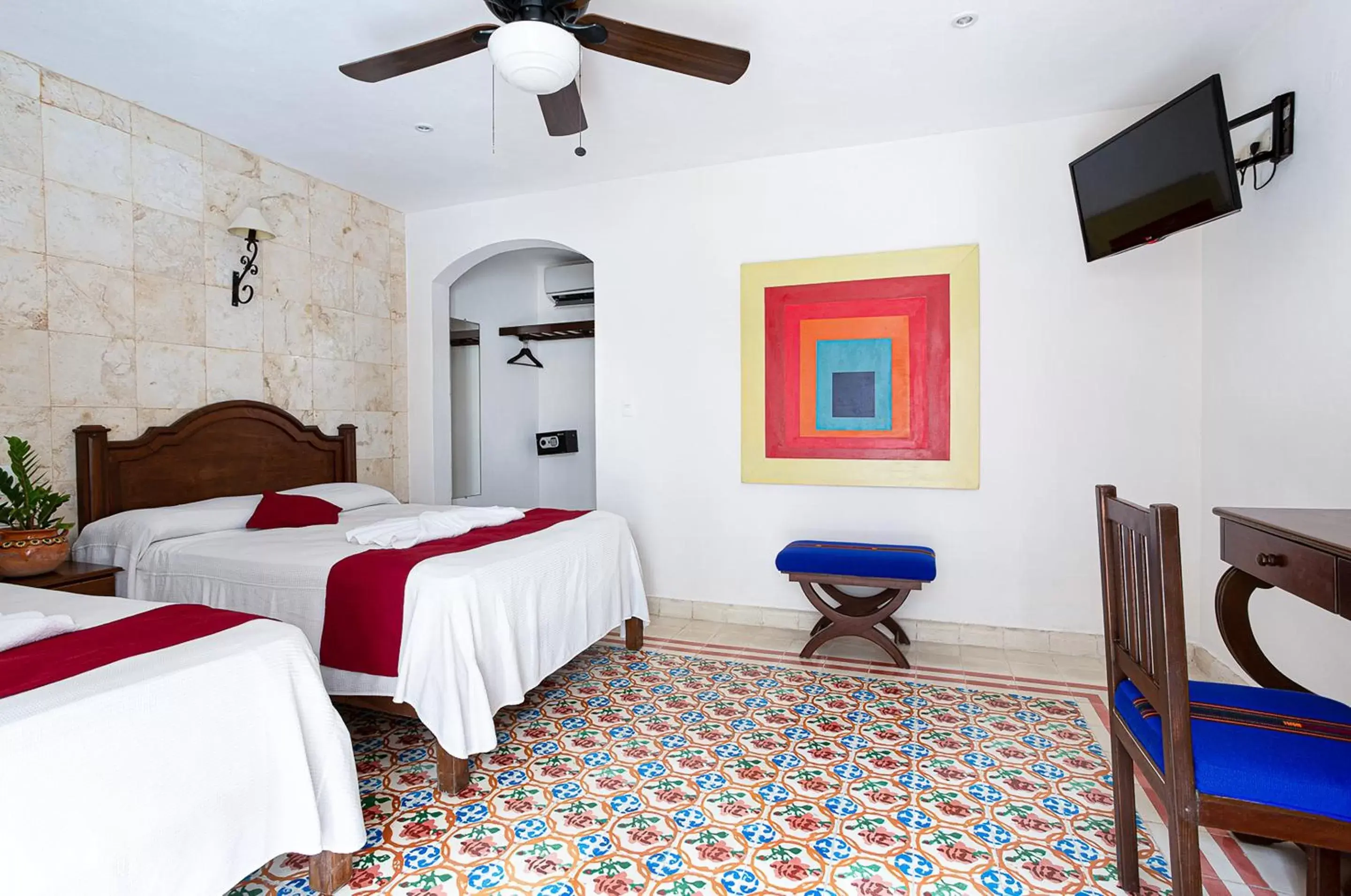 Bed in La Aurora Hotel Colonial Bed in La Aurora Hotel Colonial