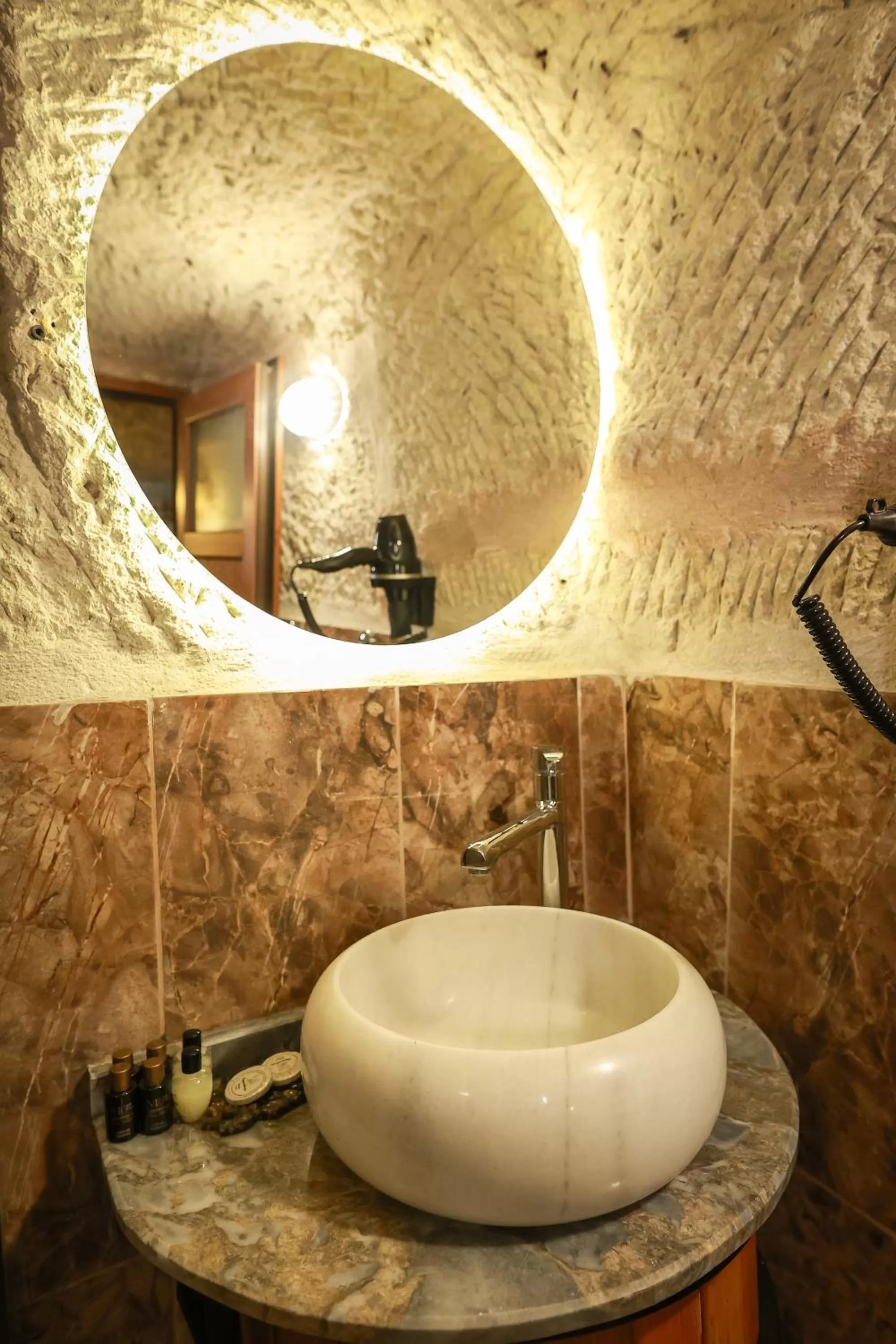 Shower in Mia Cappadocia Cave Hotel