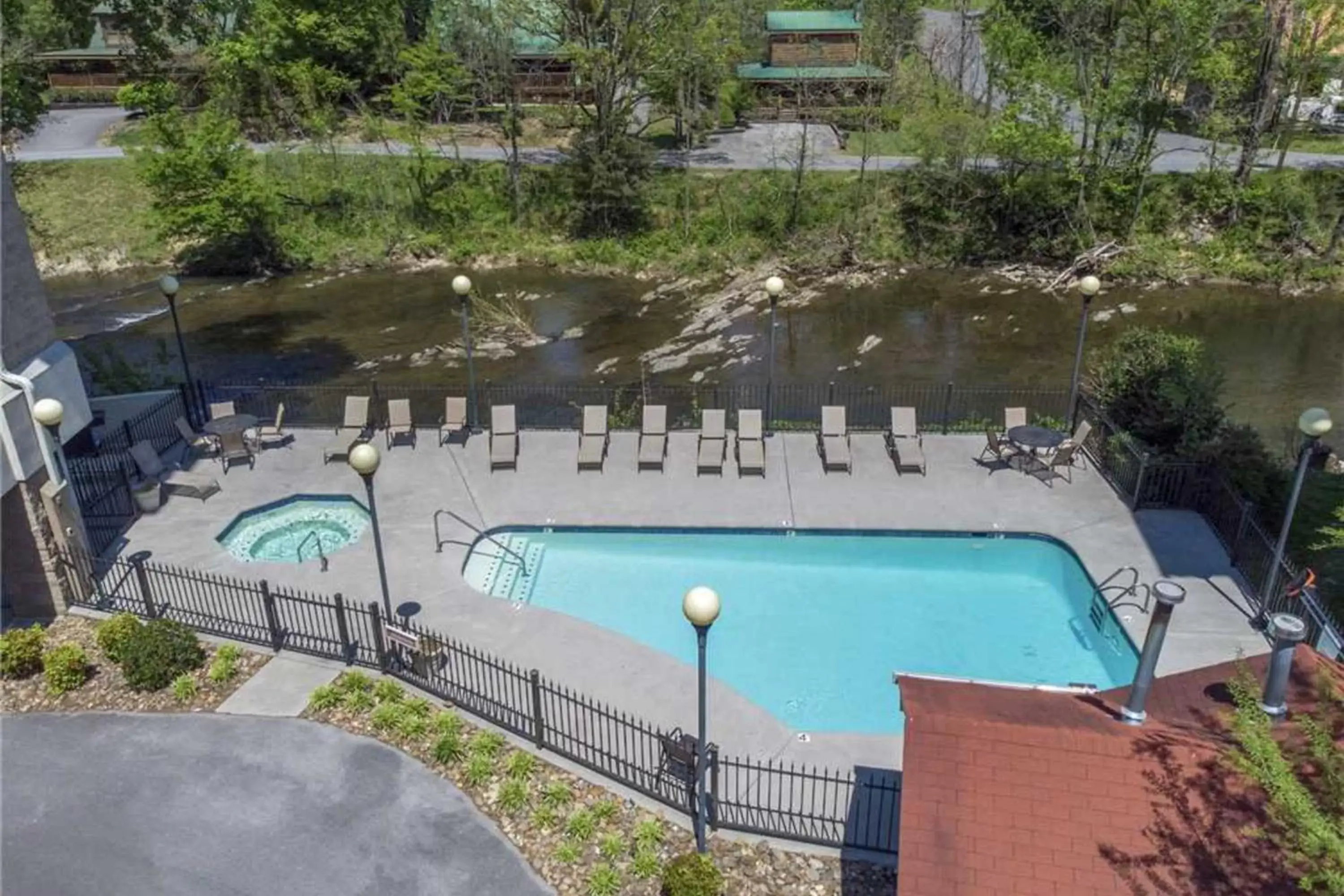 Pool View in Cedar Lodge