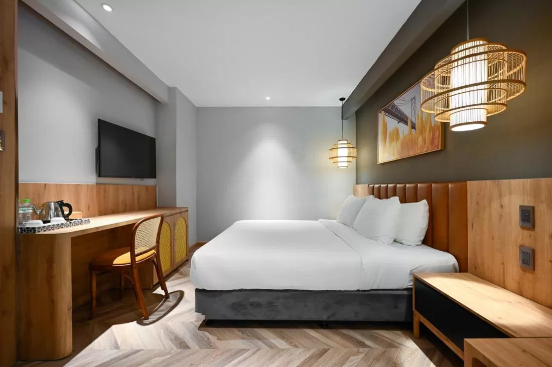 Bedroom, Bed in La Opera Saigon Hotel