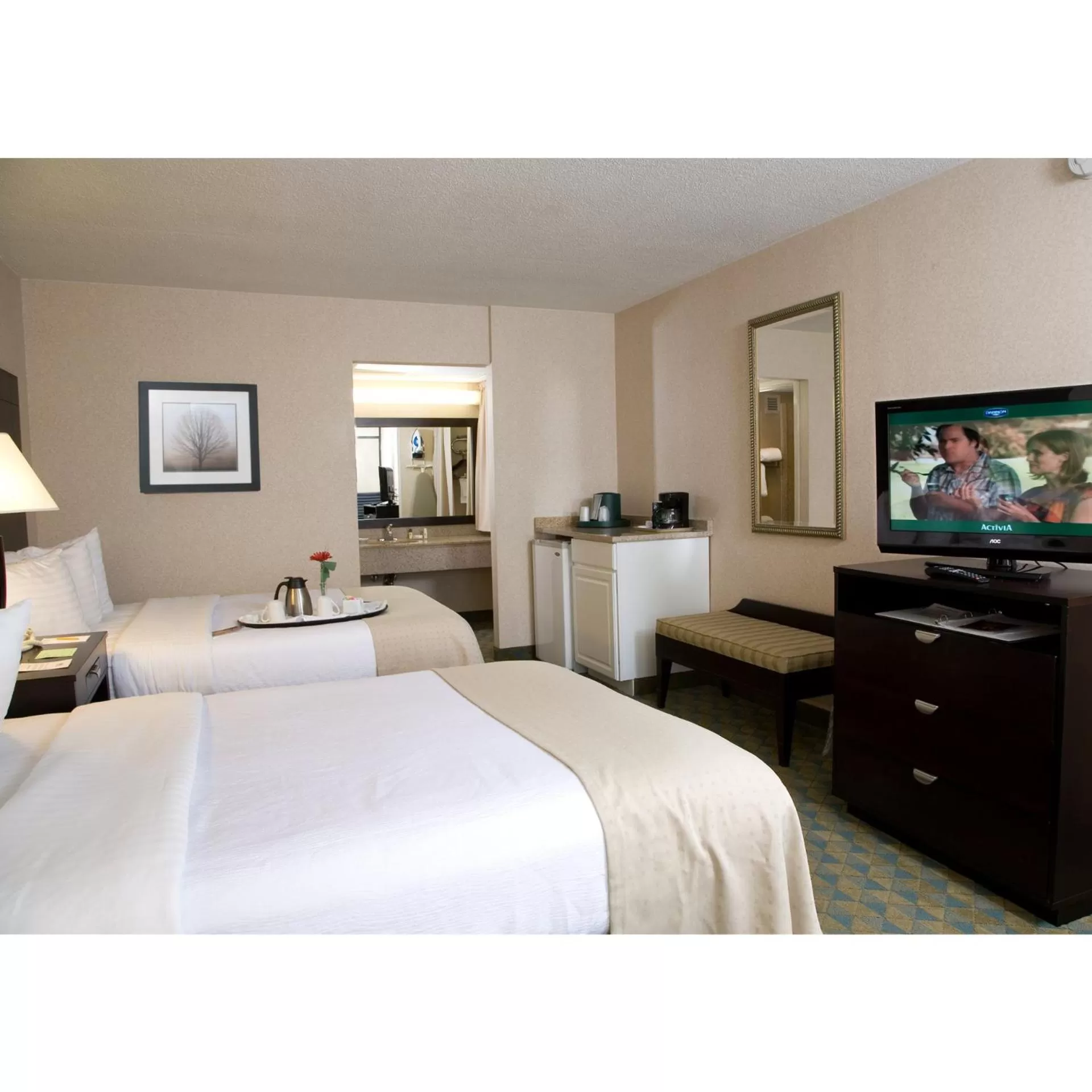 Double Room with Two Double Beds and Lake View - Mobility Access/Non-Smoking in Wyndham Garden Lake Guntersville