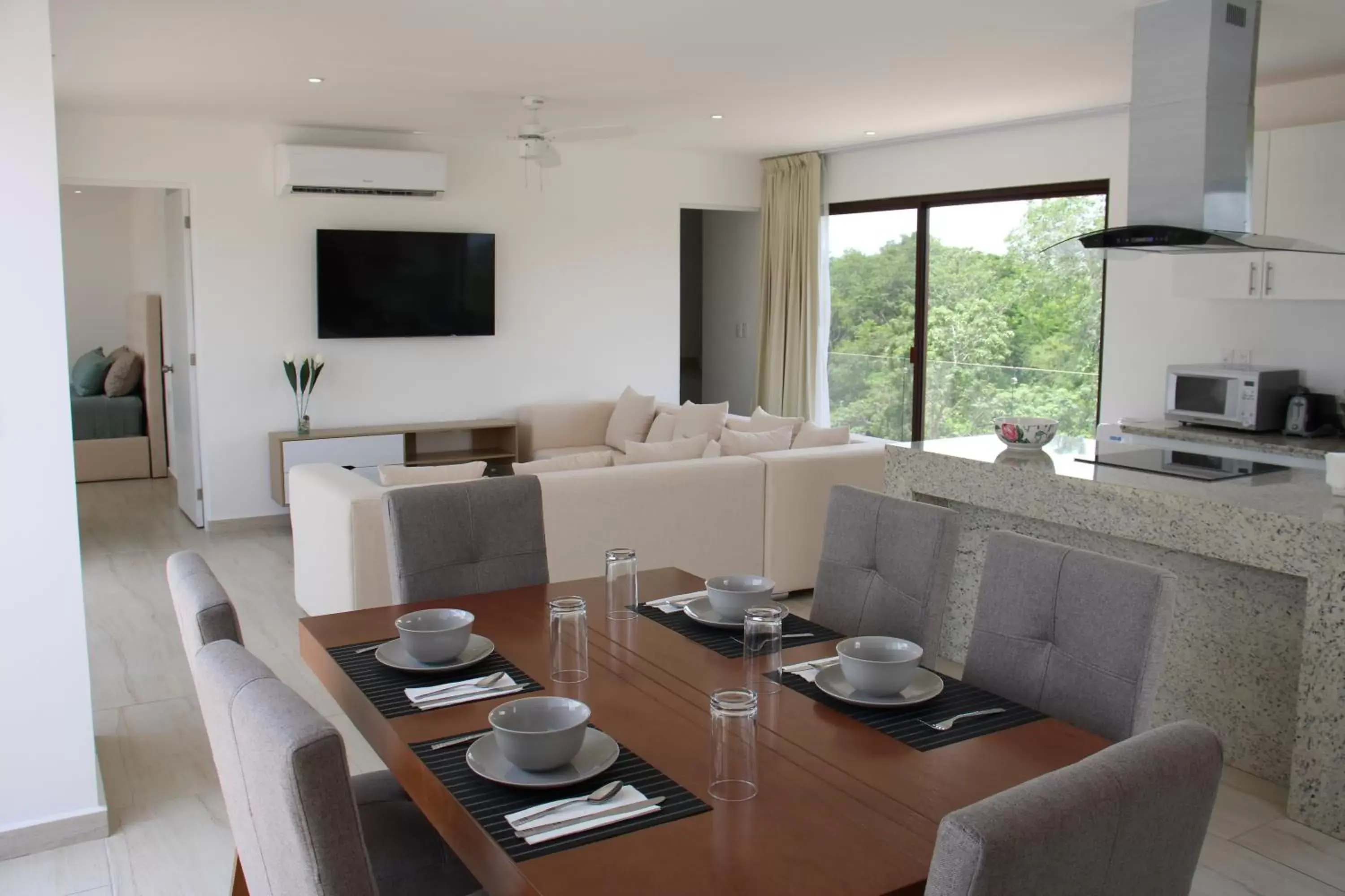 Dining Area in Apartment and Penthouse Blue Luxury Kukulkan Tulum