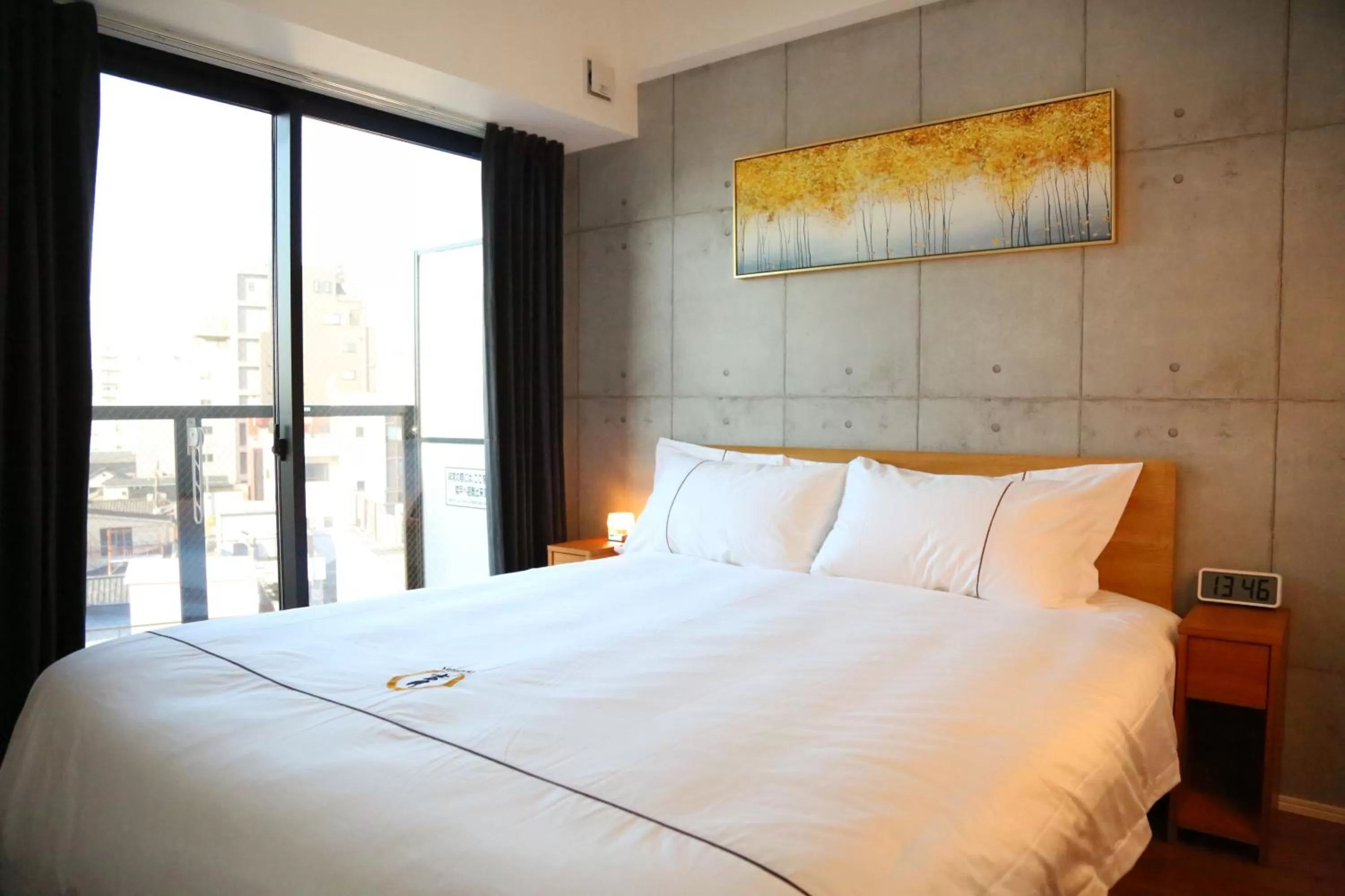 Bedroom, Bed in Yoshitsuki kaku - Yoshitsuki Apart Hotel