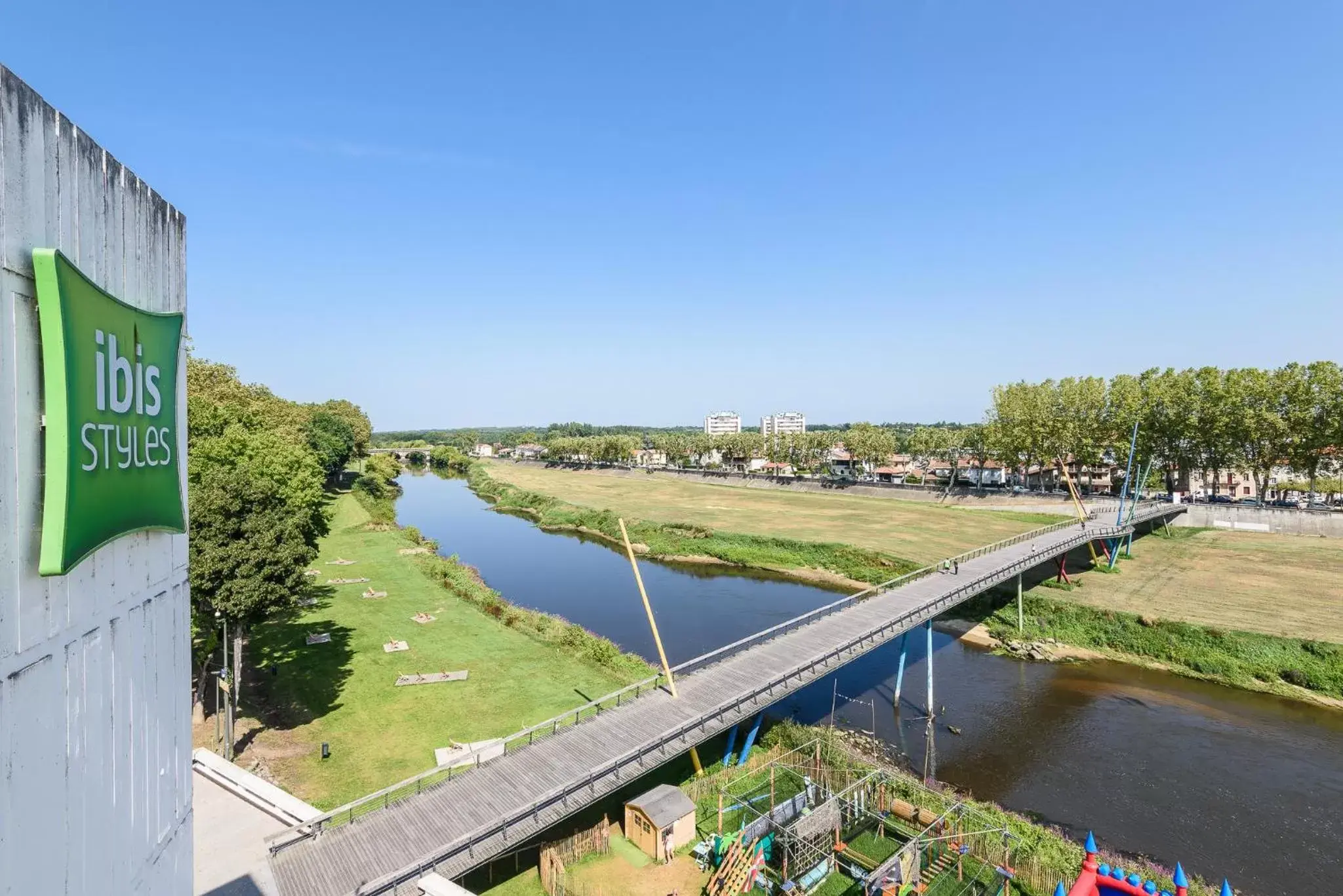 River view in ibis styles Dax Centre River view in ibis styles Dax Centre