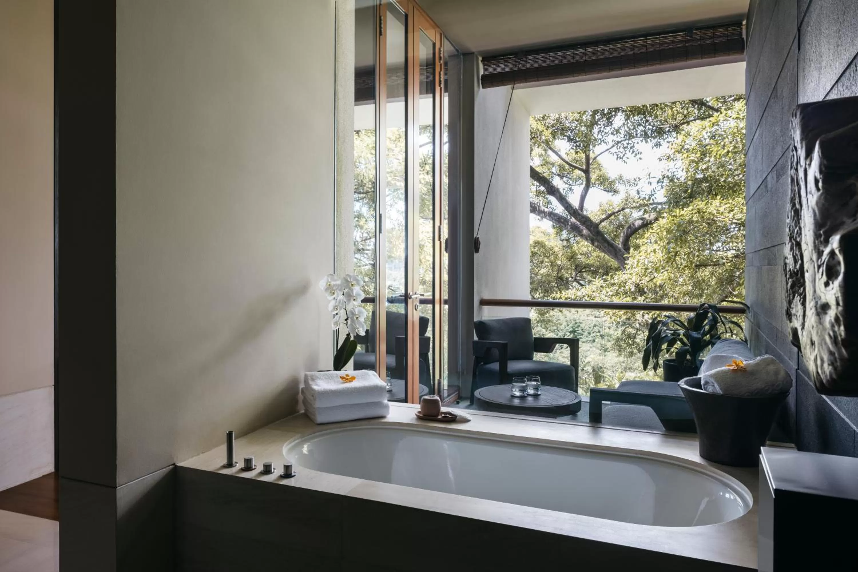 Bathroom in Capella Singapore