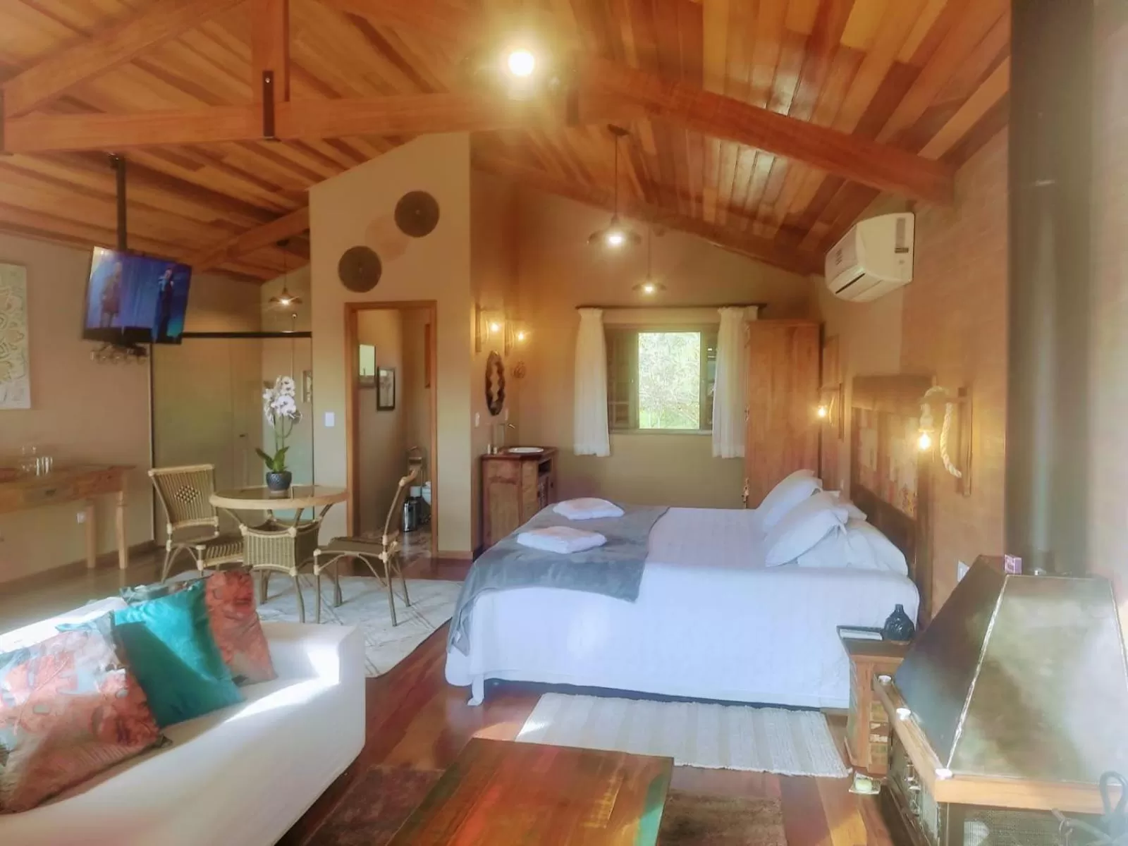 Bed in Pousada Serra do Luar