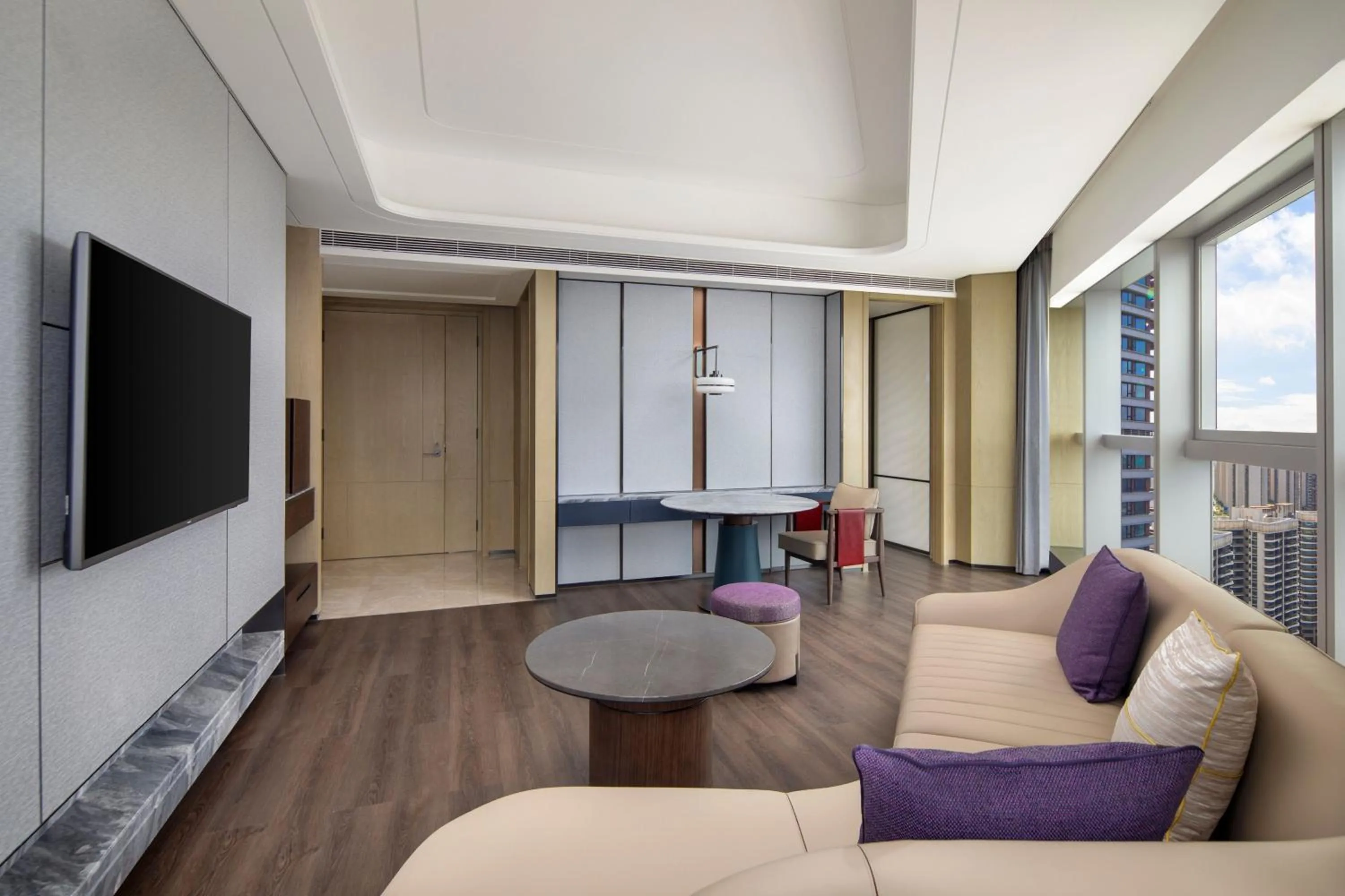 Living room in Zhuhai Marriott Hotel Jinwan