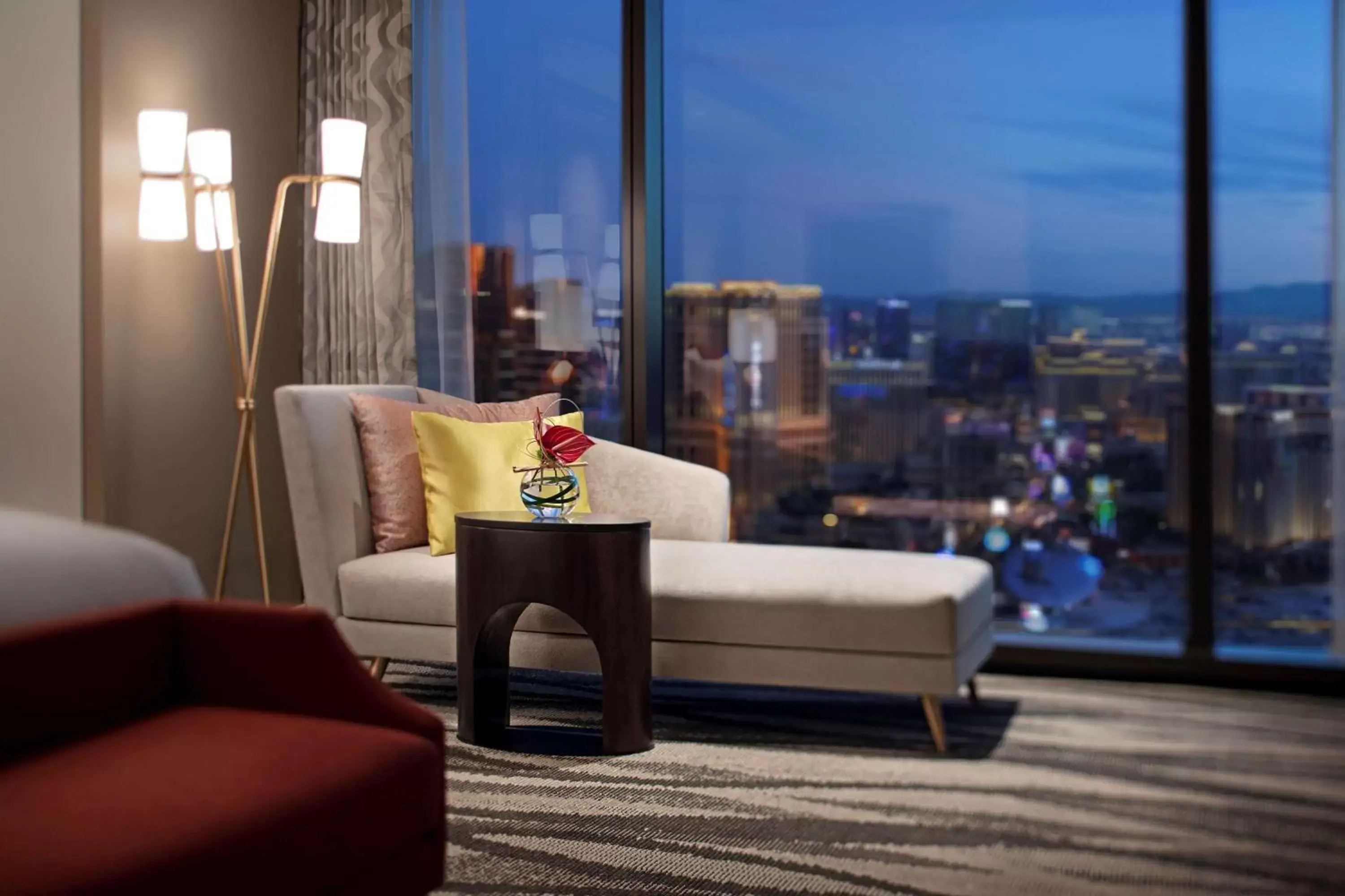 Living room, Seating Area in Conrad Las Vegas At Resorts World