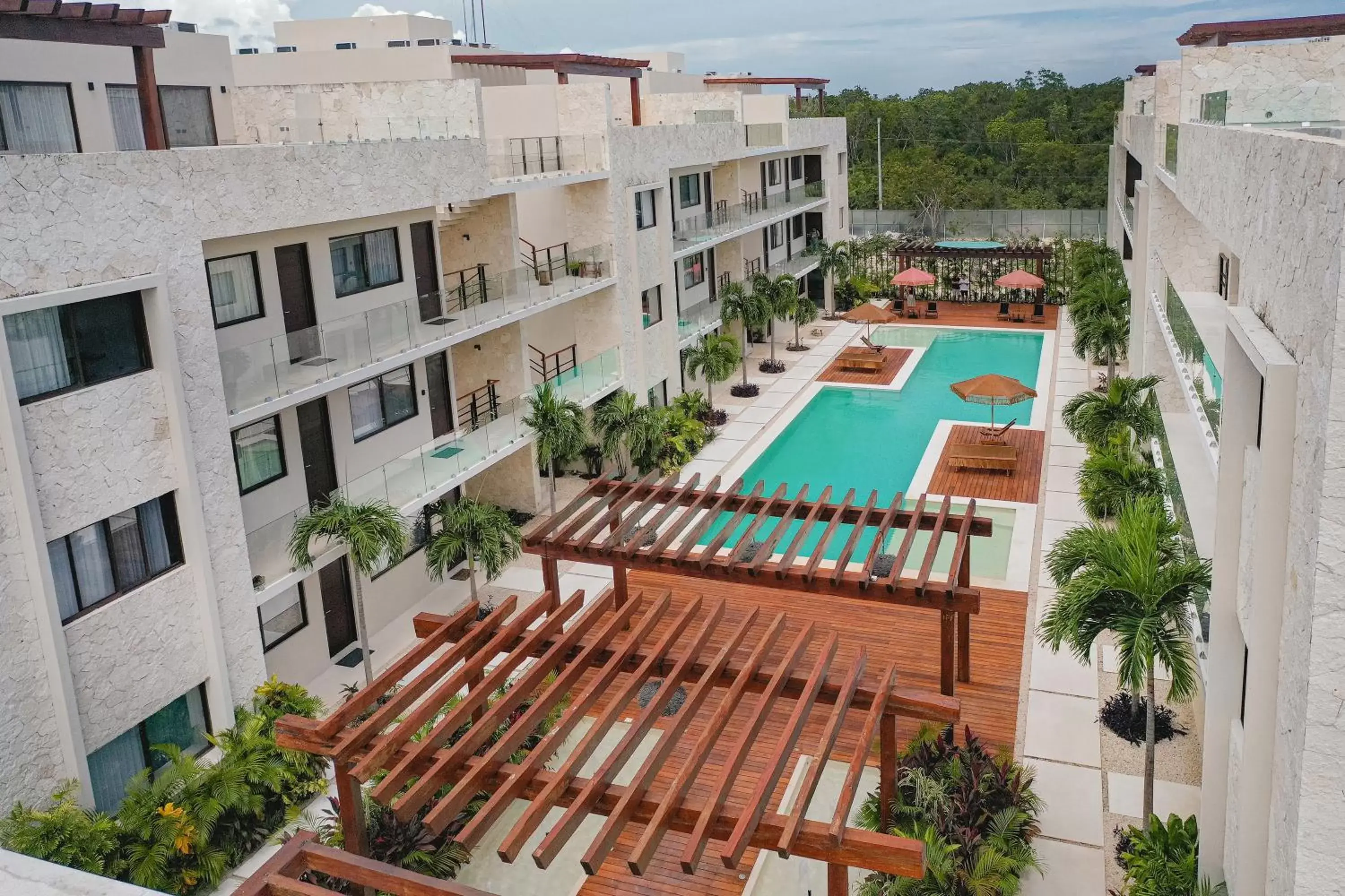 View (from property/room), Pool View in Apartment and Penthouse Blue Luxury Kukulkan Tulum