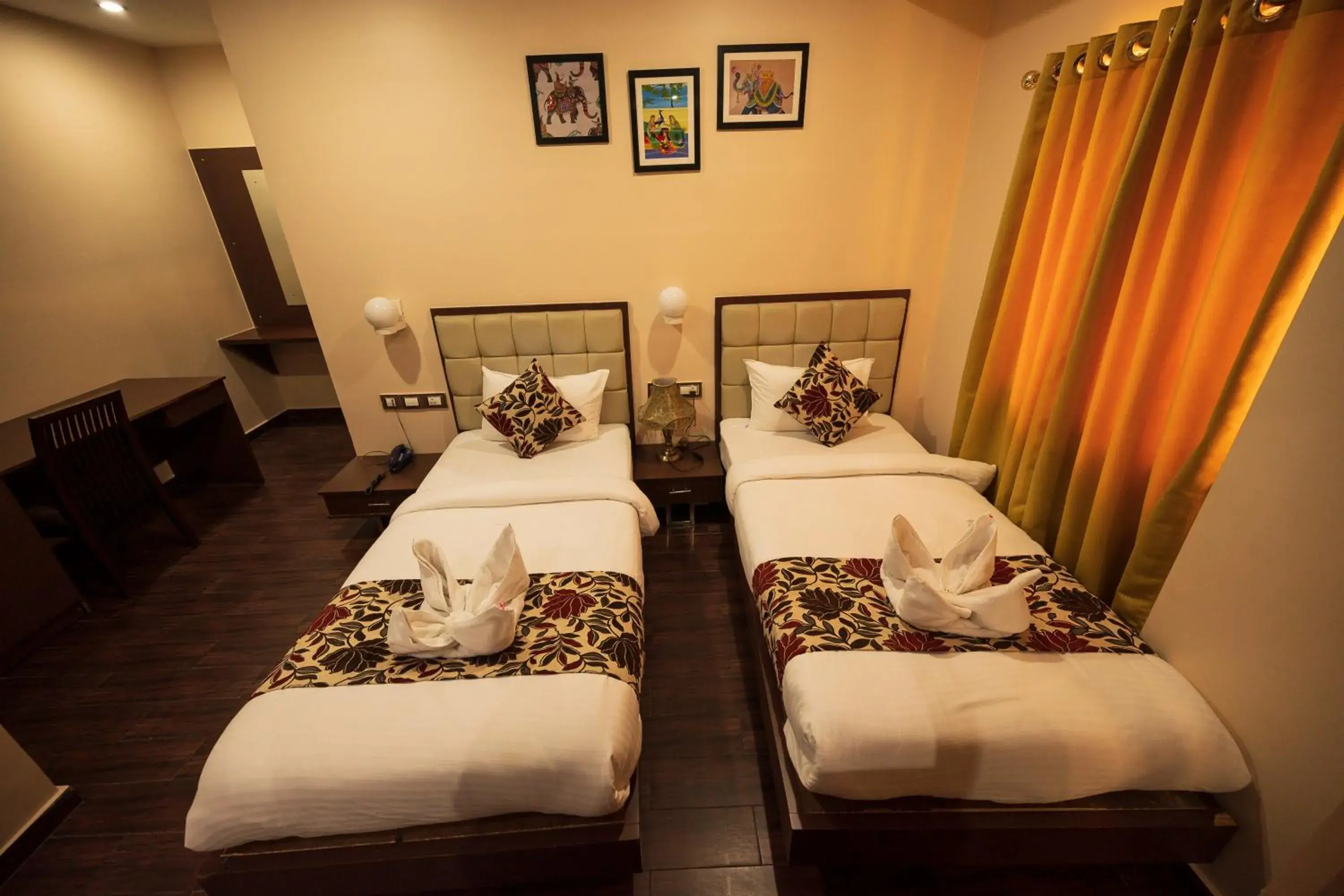 Bed in Rajdarbar Hotel & Banquets