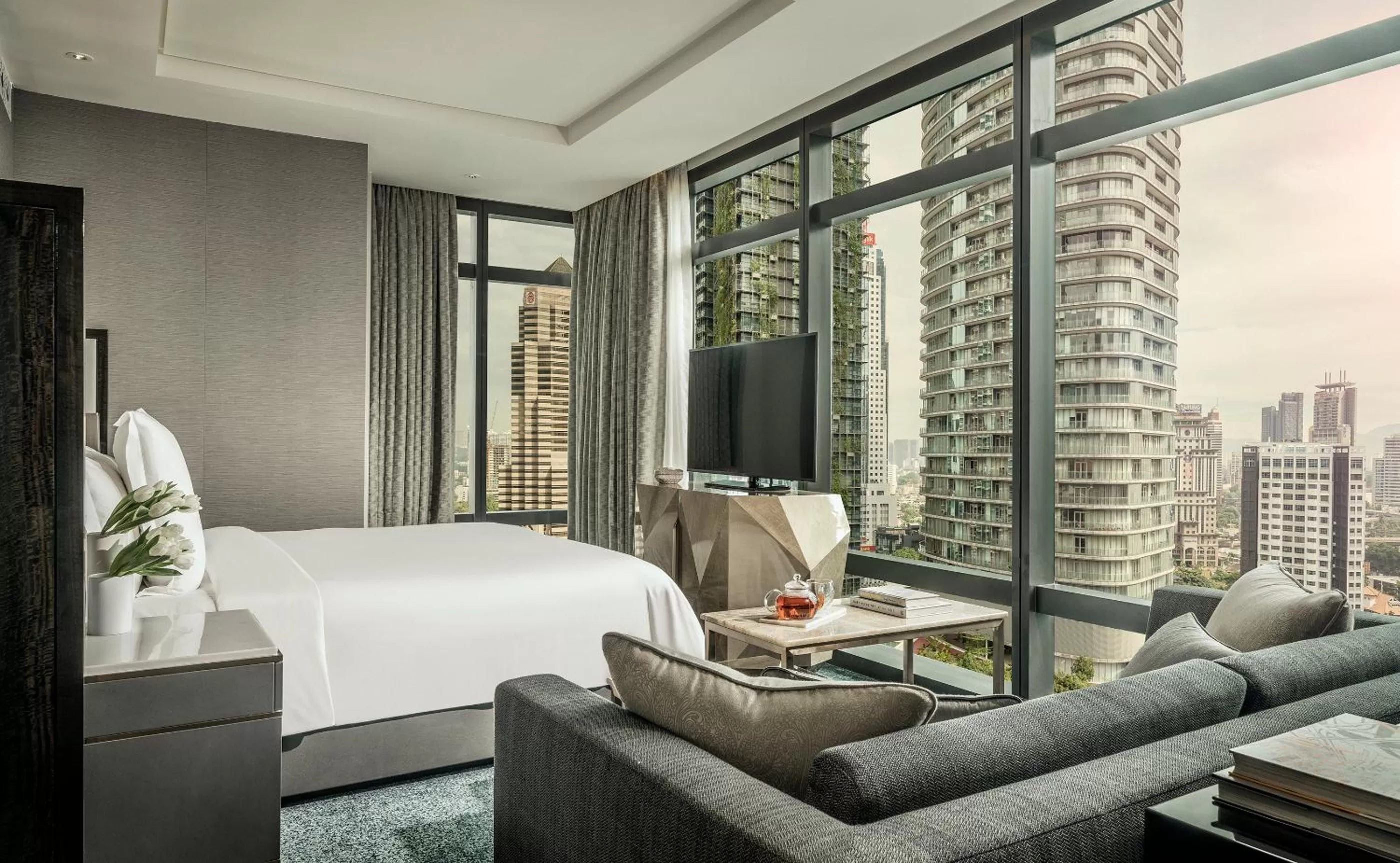 Bedroom, Bed in Four Seasons Hotel Kuala Lumpur