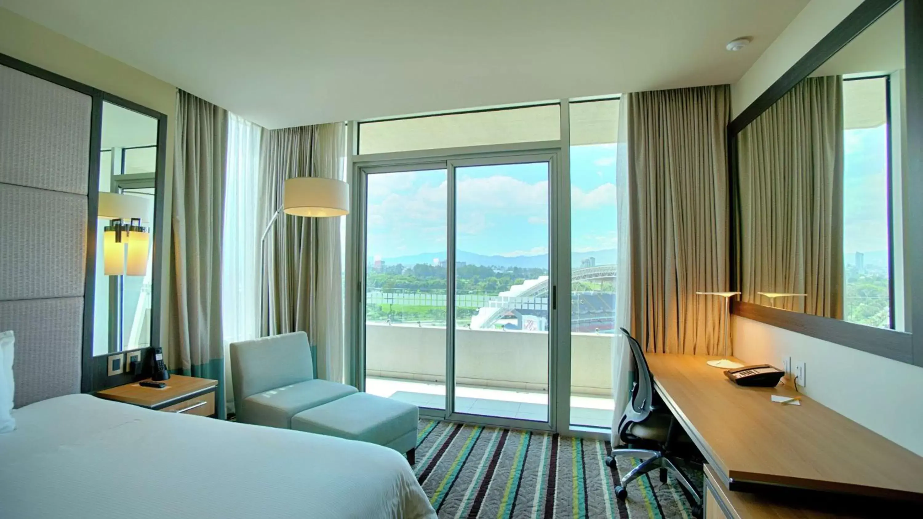 Bed, Mountain View in Hilton Garden Inn San Jose La Sabana, Costa Rica