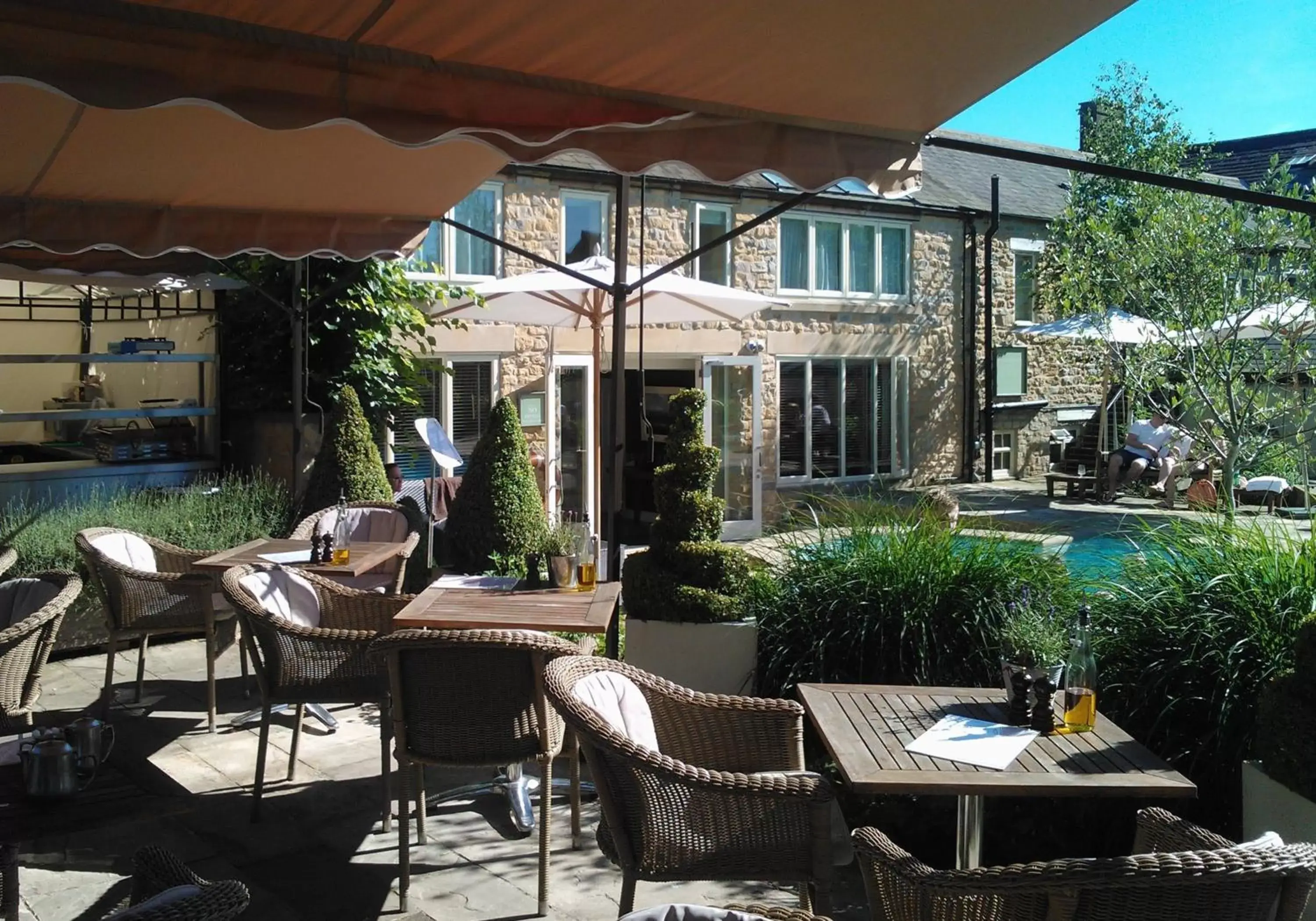Balcony/Terrace, Restaurant/Places to Eat in Feversham Arms Hotel & Verbena Spa