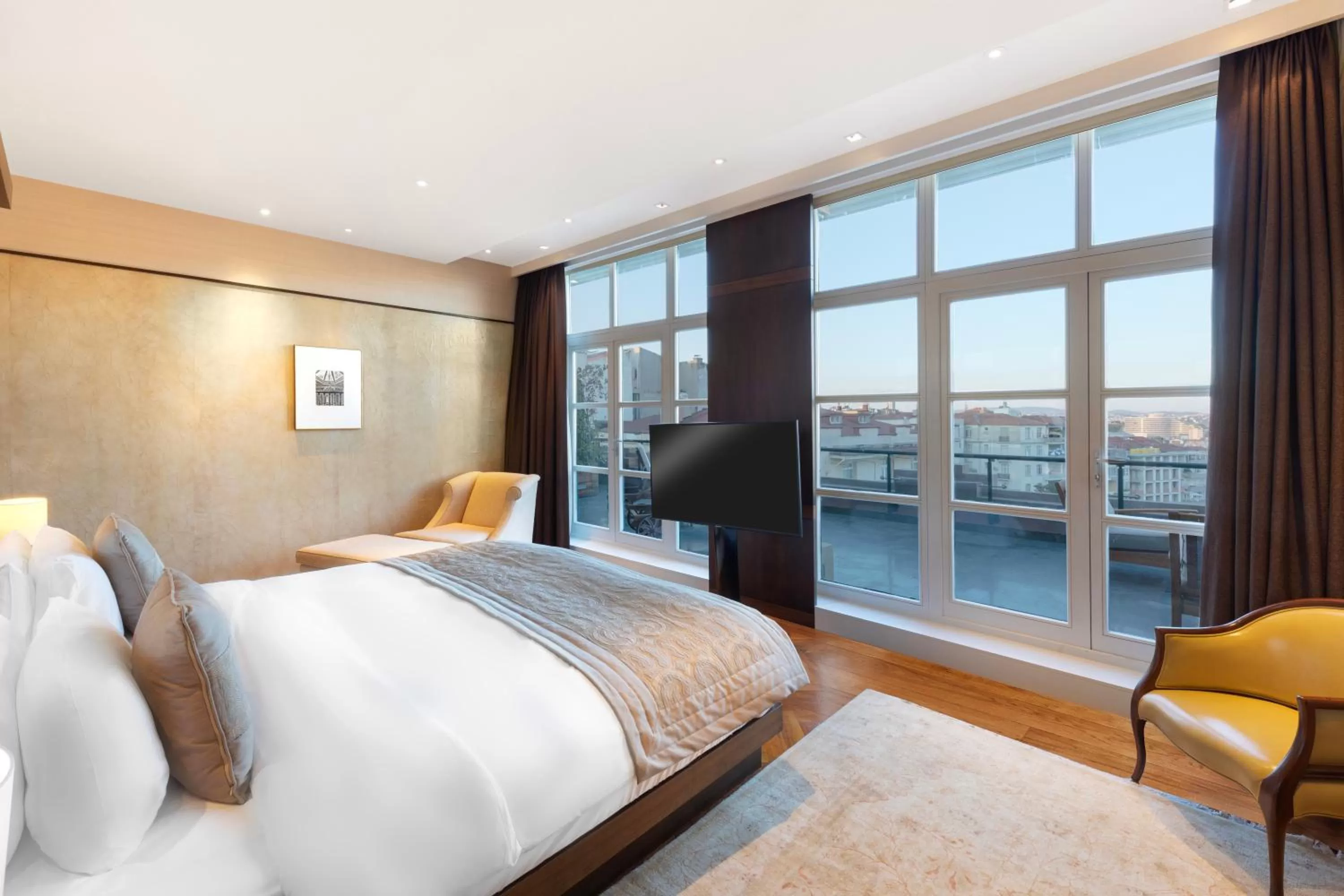 View (from property/room), Bed in Park Hyatt Istanbul - Macka Palas