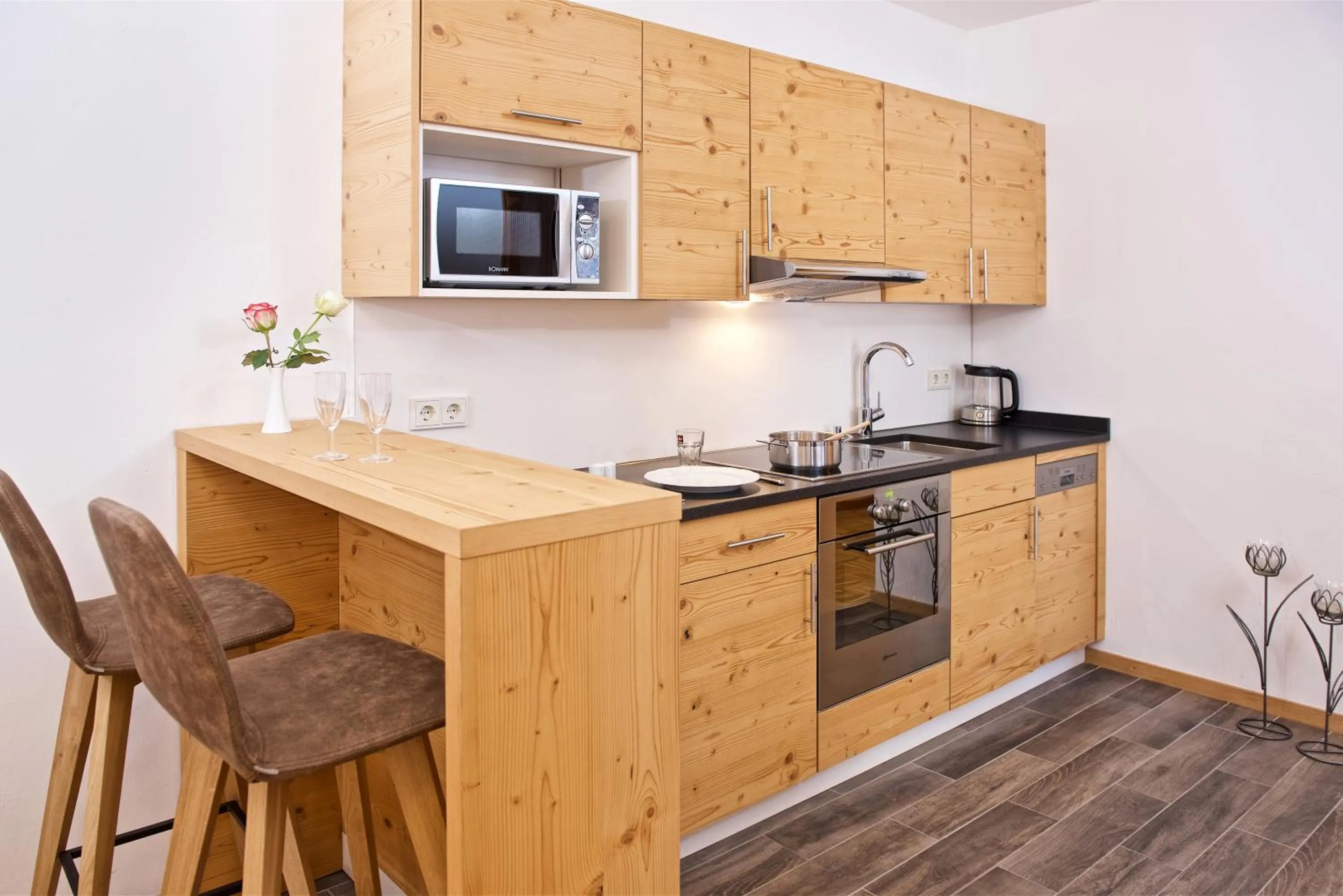 Kitchen or kitchenette in Park Hotel Laim