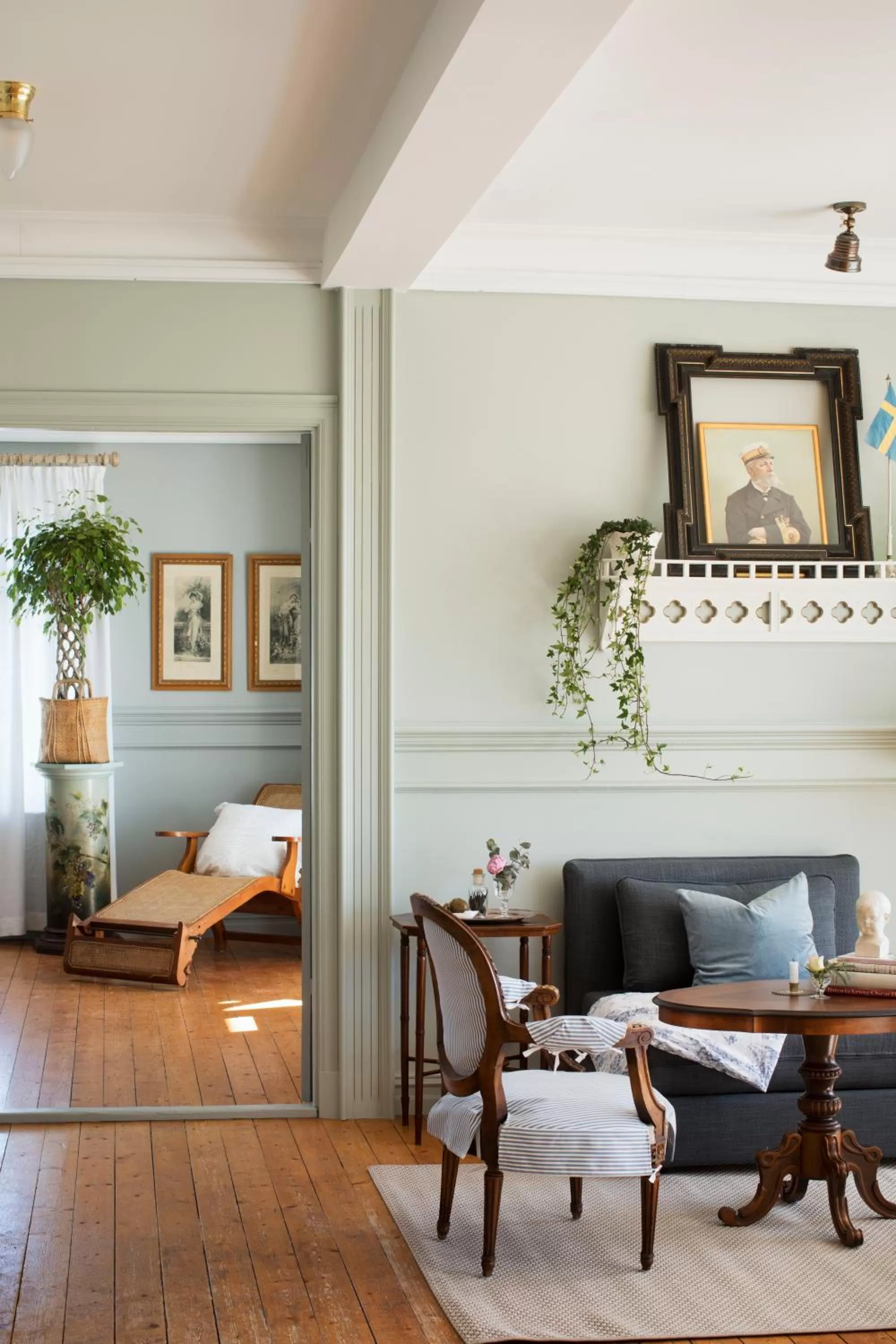 Living room, Bed in Strandflickornas Annex Gula Villan