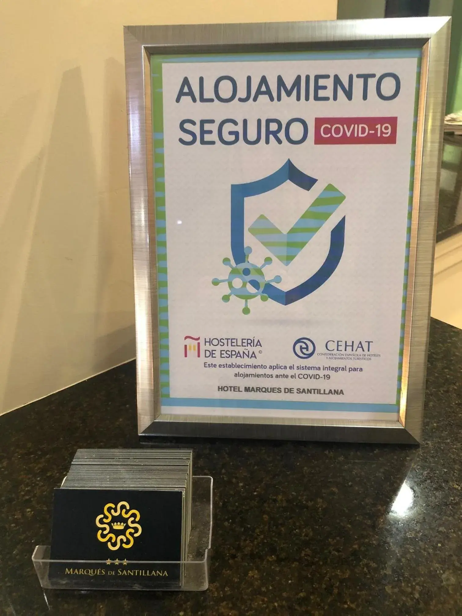 Logo/Certificate/Sign in Hotel Marqués de Santillana