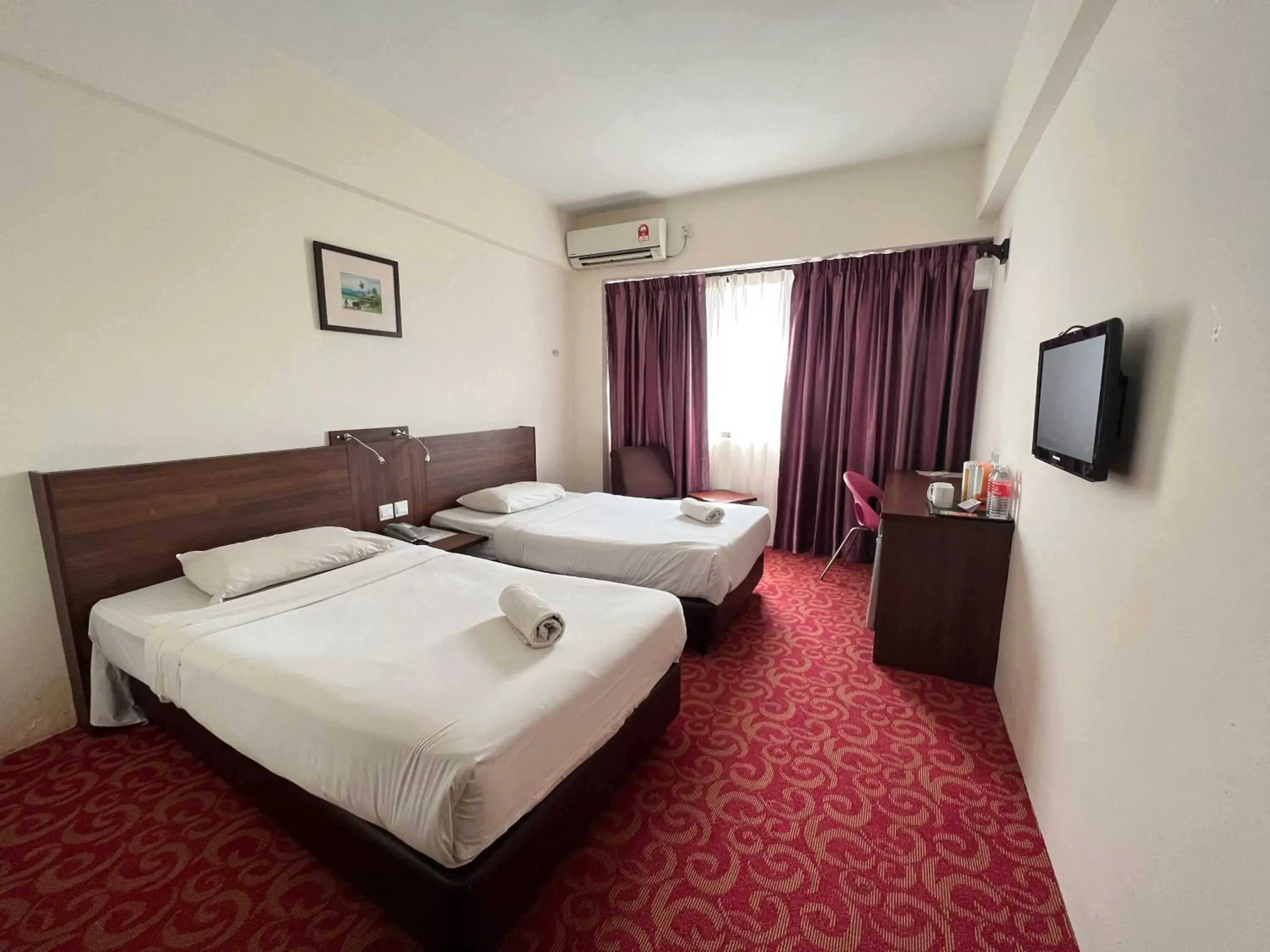 Bed in Hotel Yt Midtown Kuala Terengganu