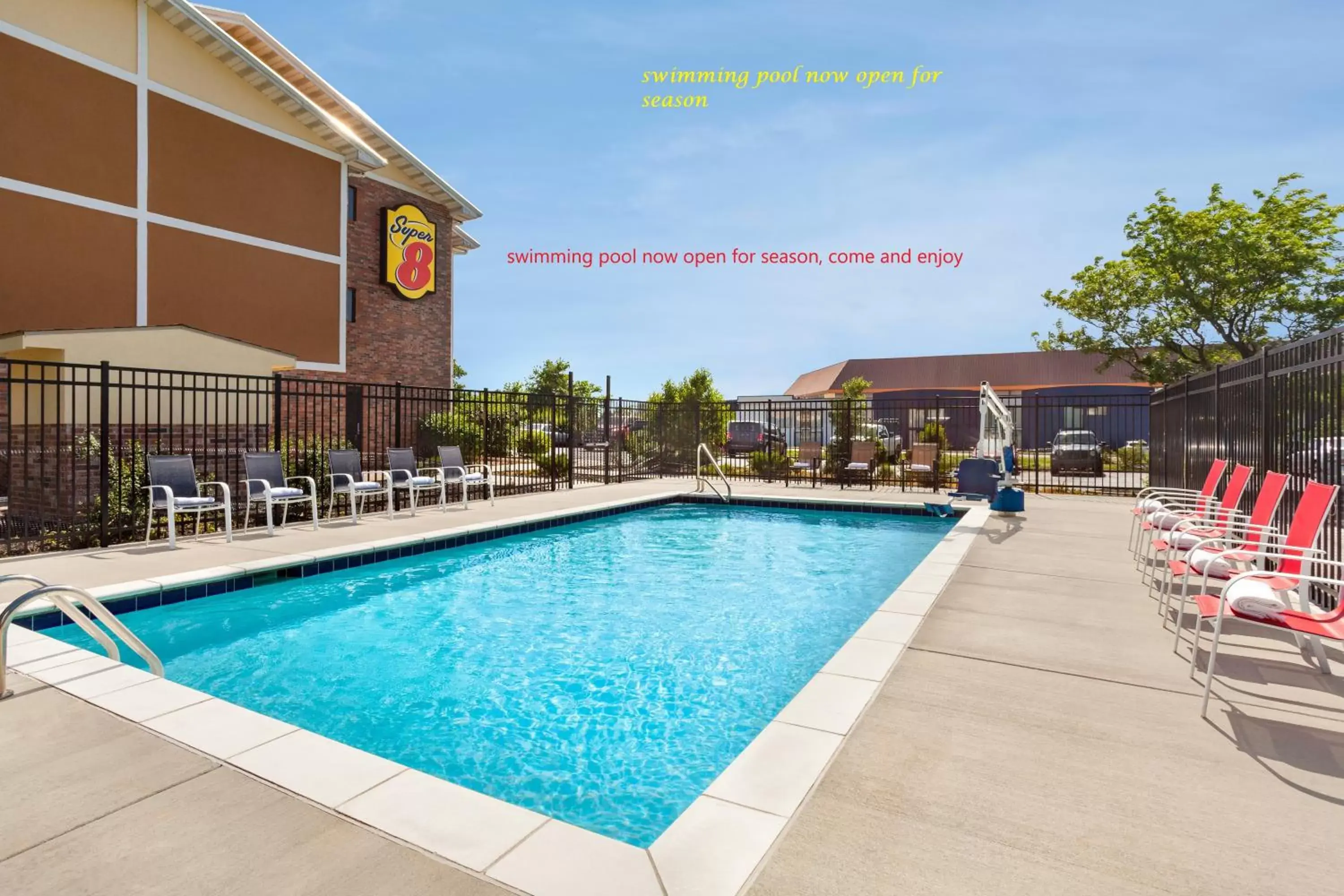 Swimming Pool in Super 8 by Wyndham Lenexa Overland Park Area/Mall Area