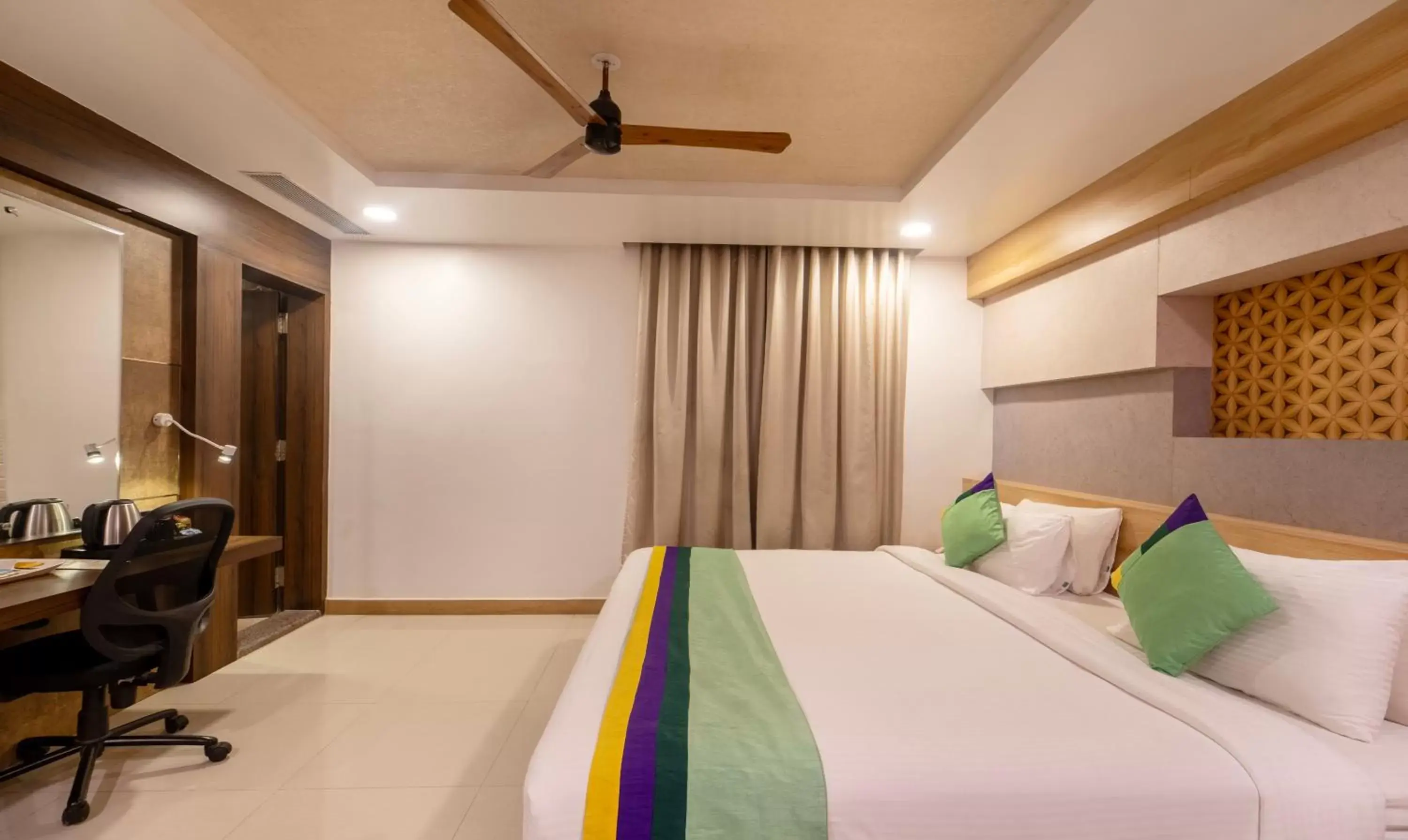 Bedroom, Bed in FabHotel Golden Swan Chennai Airport Free Pickup & Drop