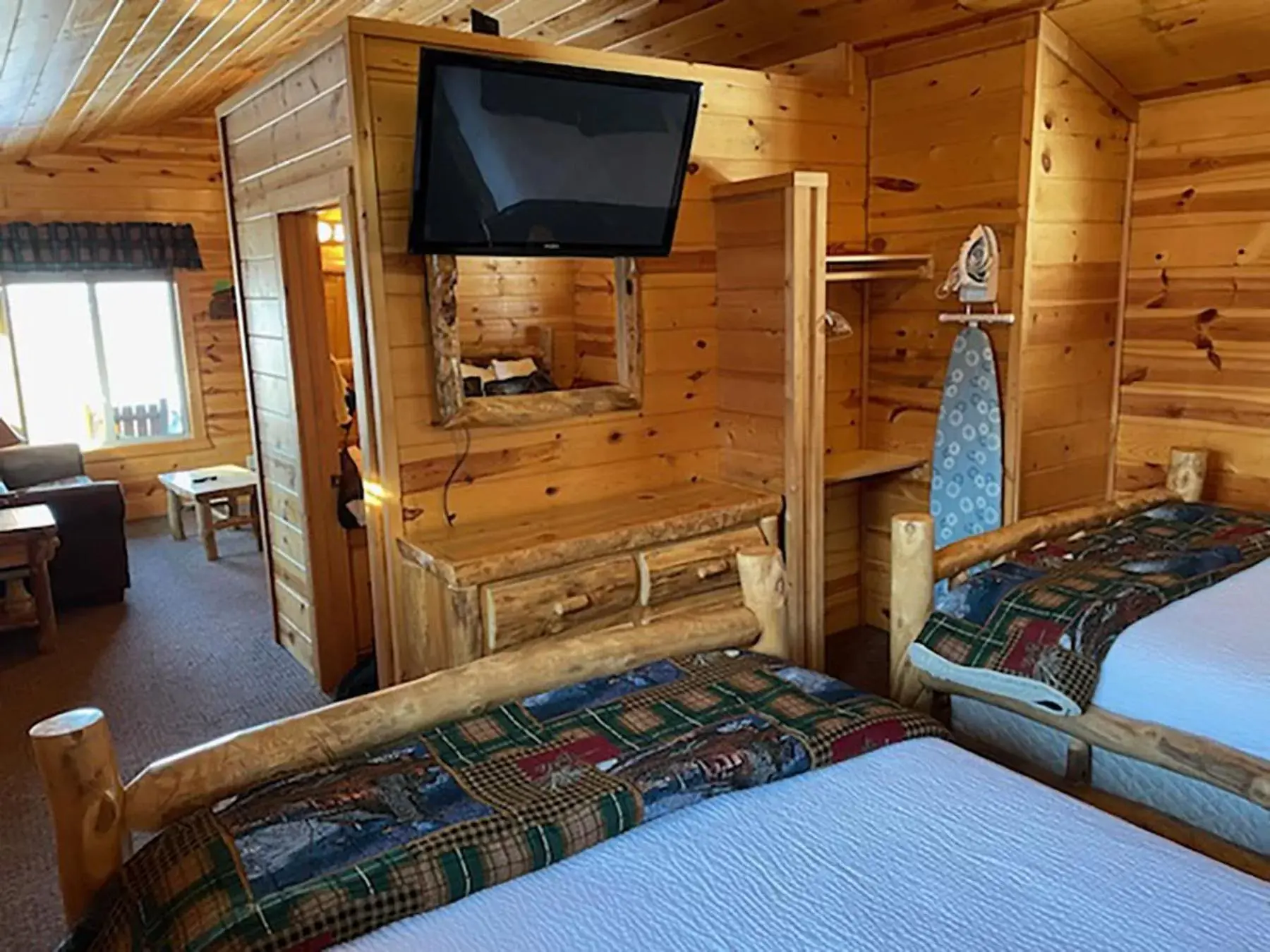 Bed in Badlands Frontier Cabins