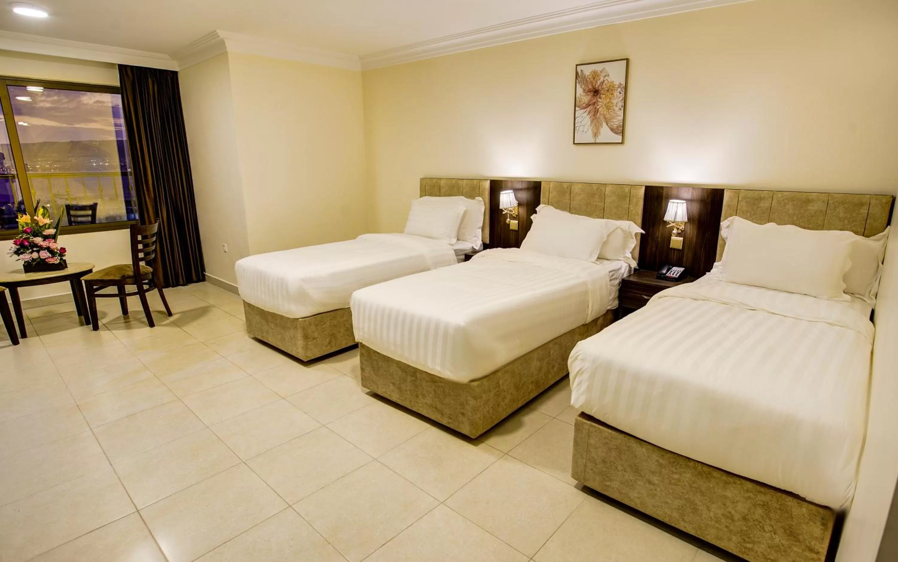 Bed in AQABA COAST HOTEL