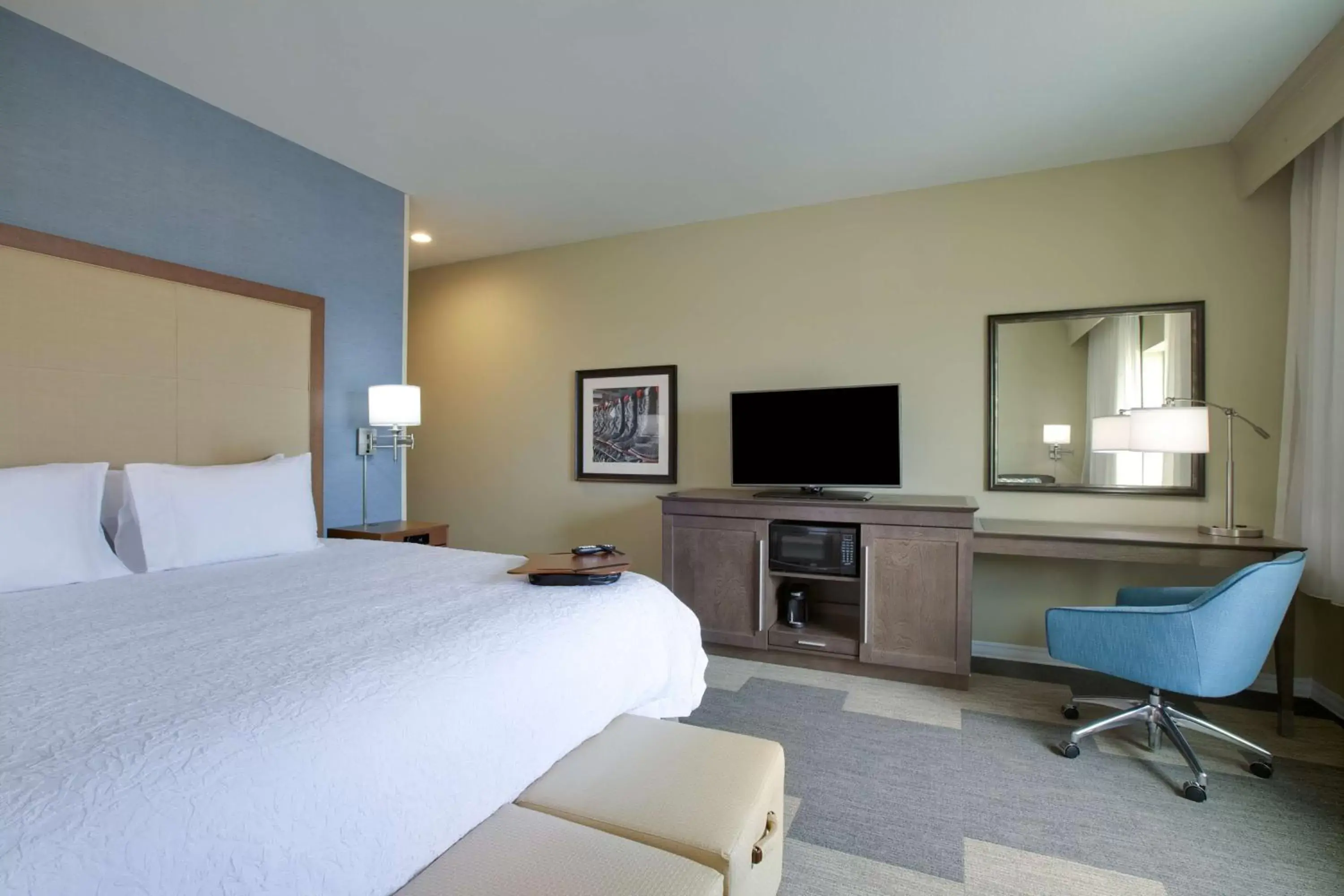 Bed, TV/Entertainment Center in Hampton Inn and Suites Snyder