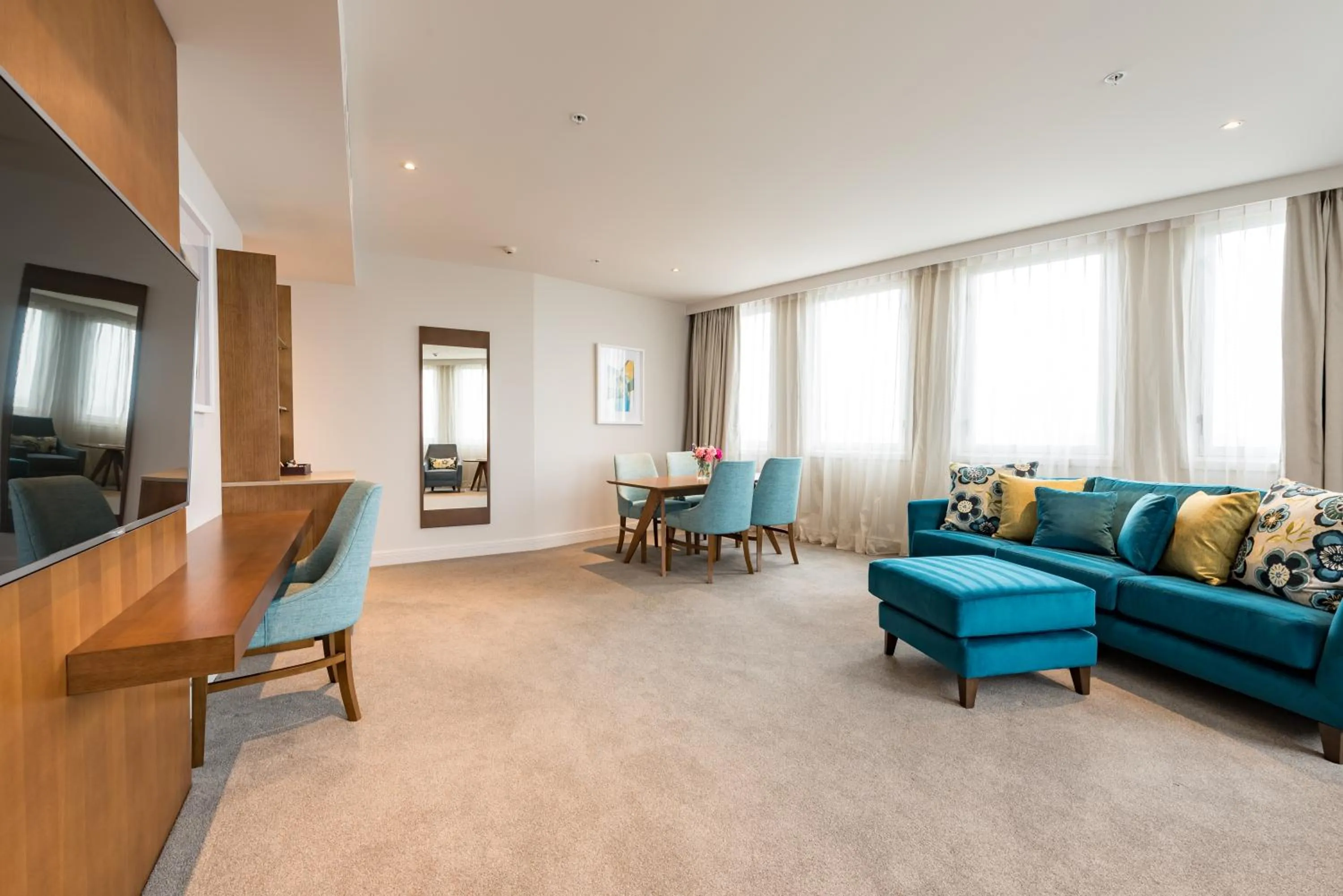 Living room in Distinction Christchurch Hotel