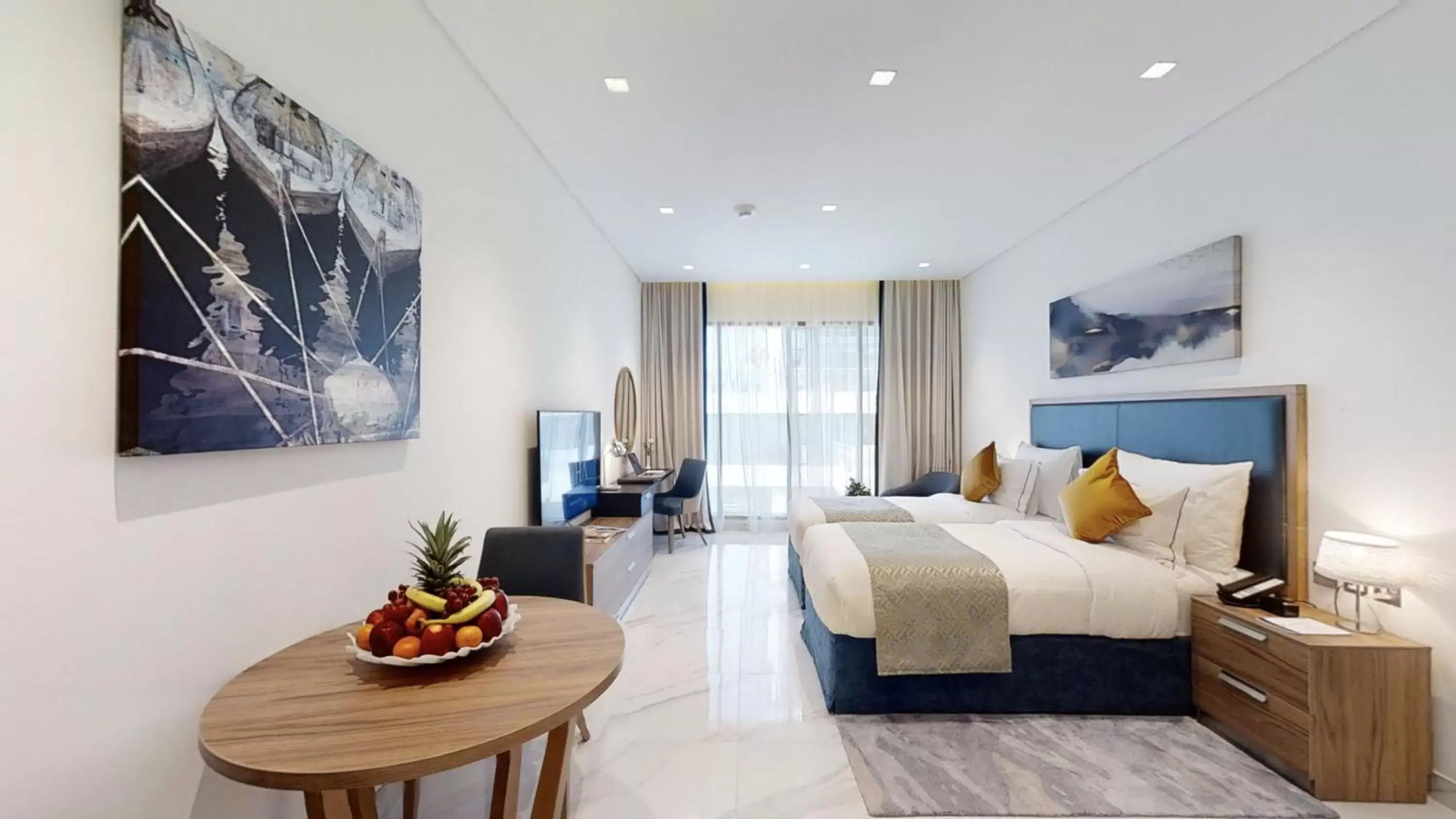 Bedroom in Suha Mina Rashid Hotel Apartments