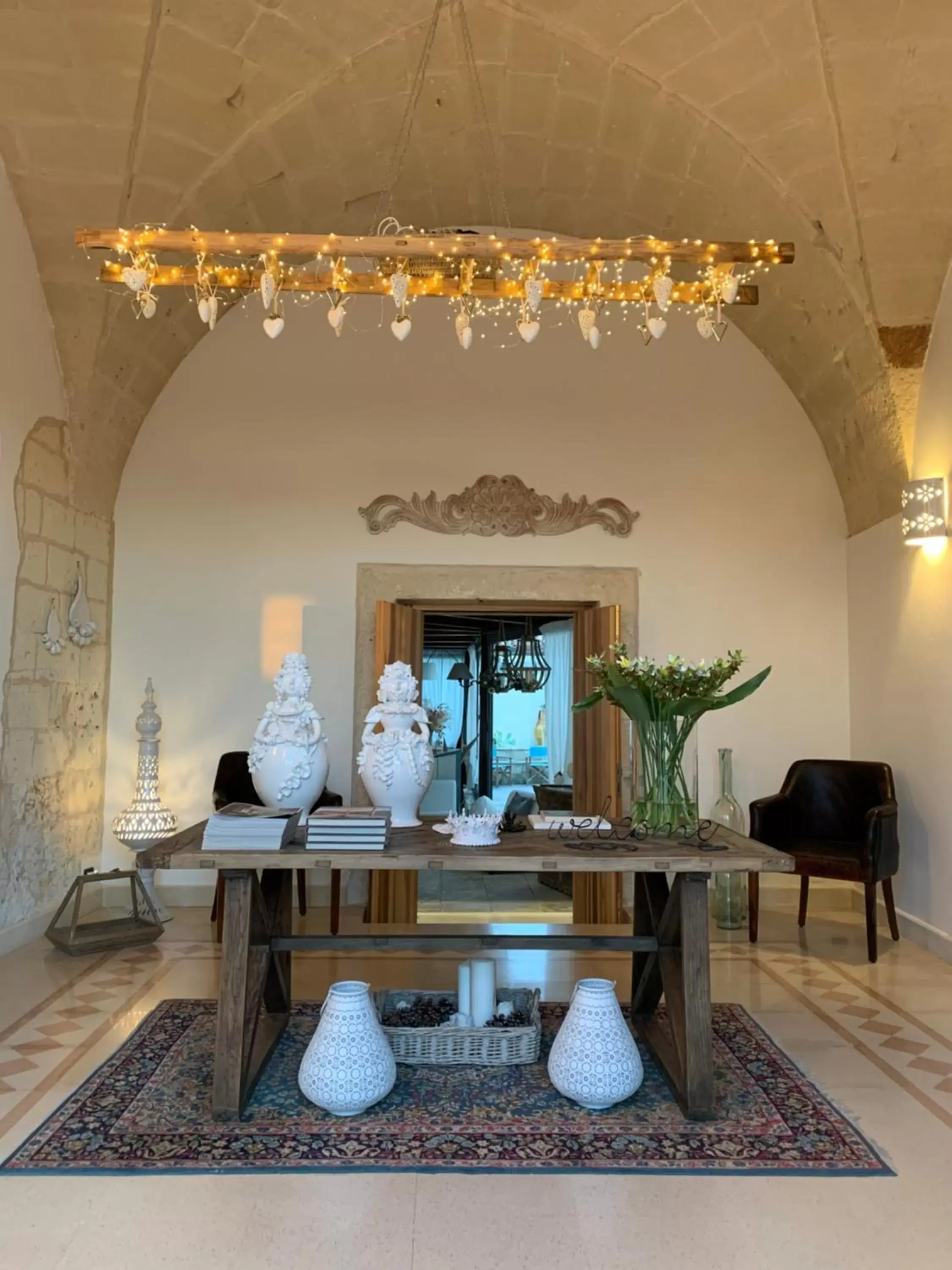 Lobby or reception in Masseria dei Monaci Lobby or reception in Masseria dei Monaci