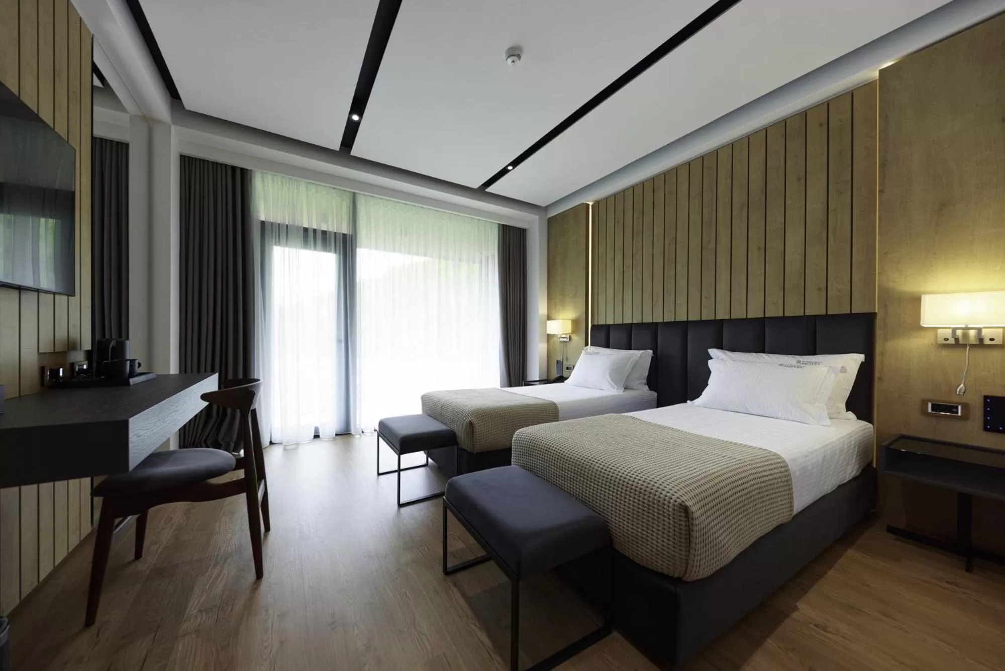 Bed in Hotel Uji Ftohte Tepelene