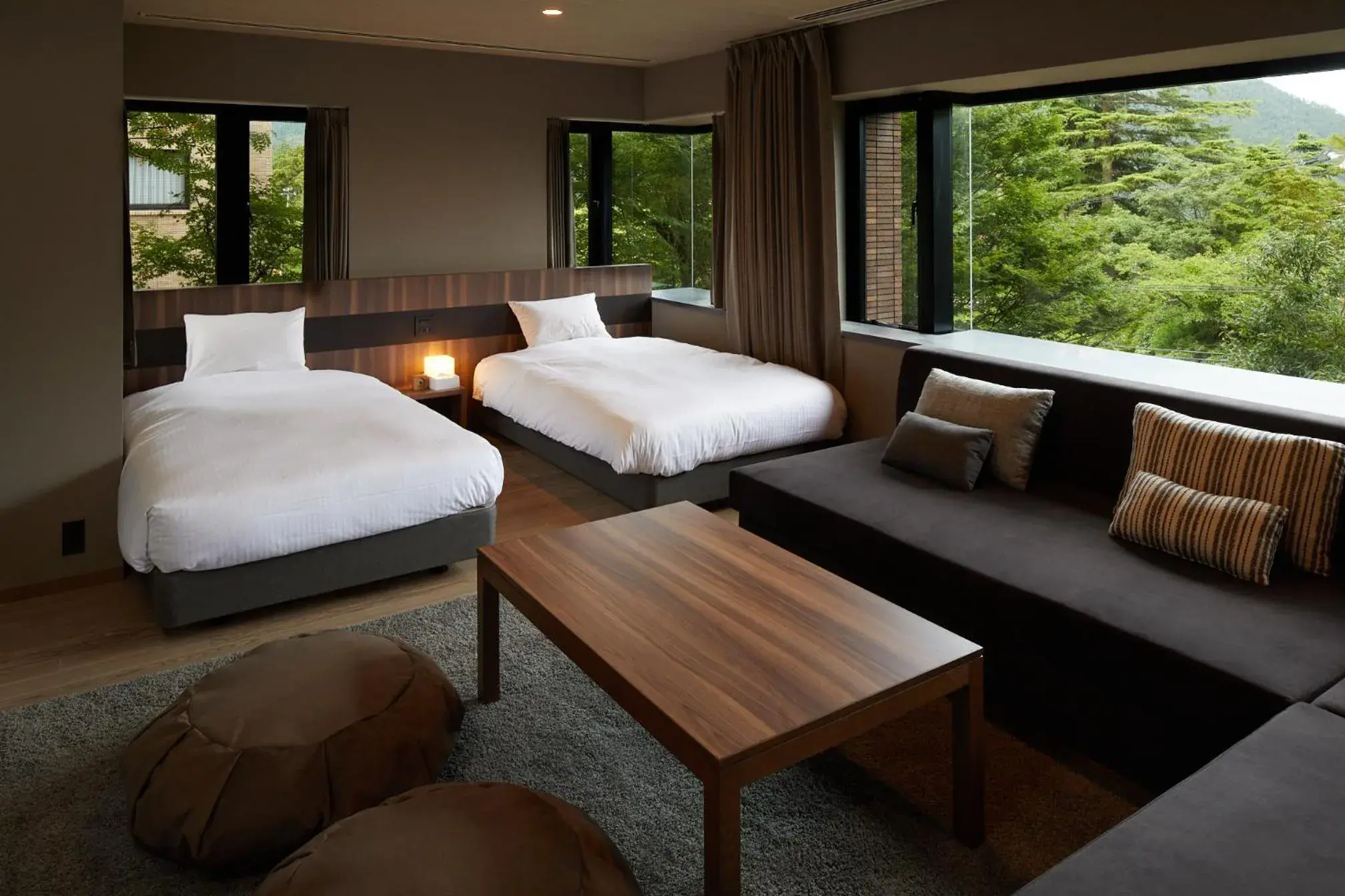 Photo of the whole room, Bed in Hakone Yutowa