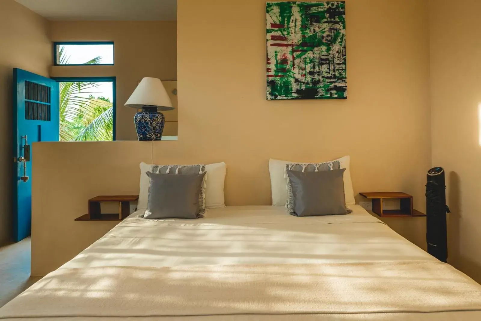 Bed in Casa Mia El Cuyo Eco Beach Boutique Hotel