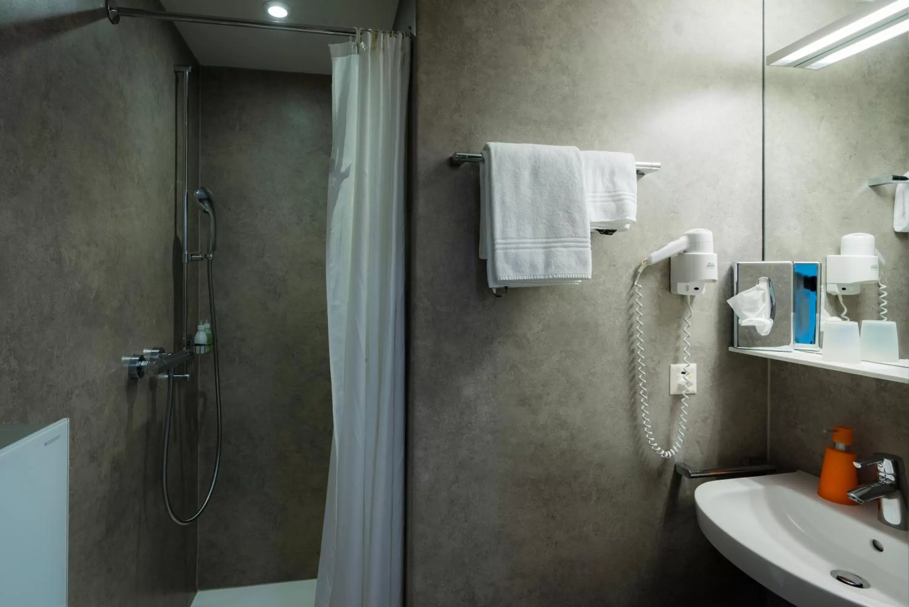 Shower, Bathroom in Hotel Waldhorn