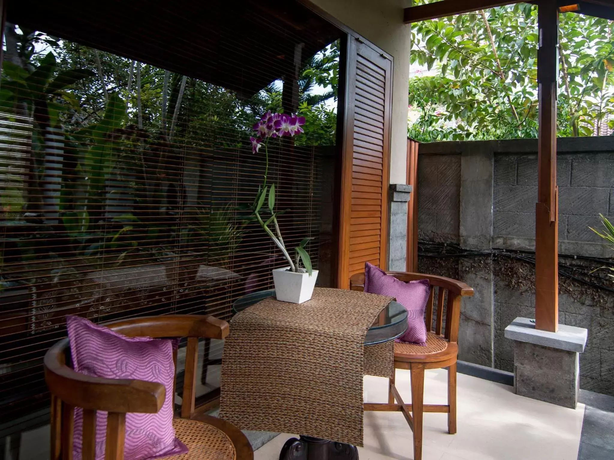 Balcony/Terrace in De Munut Balinese Resort
