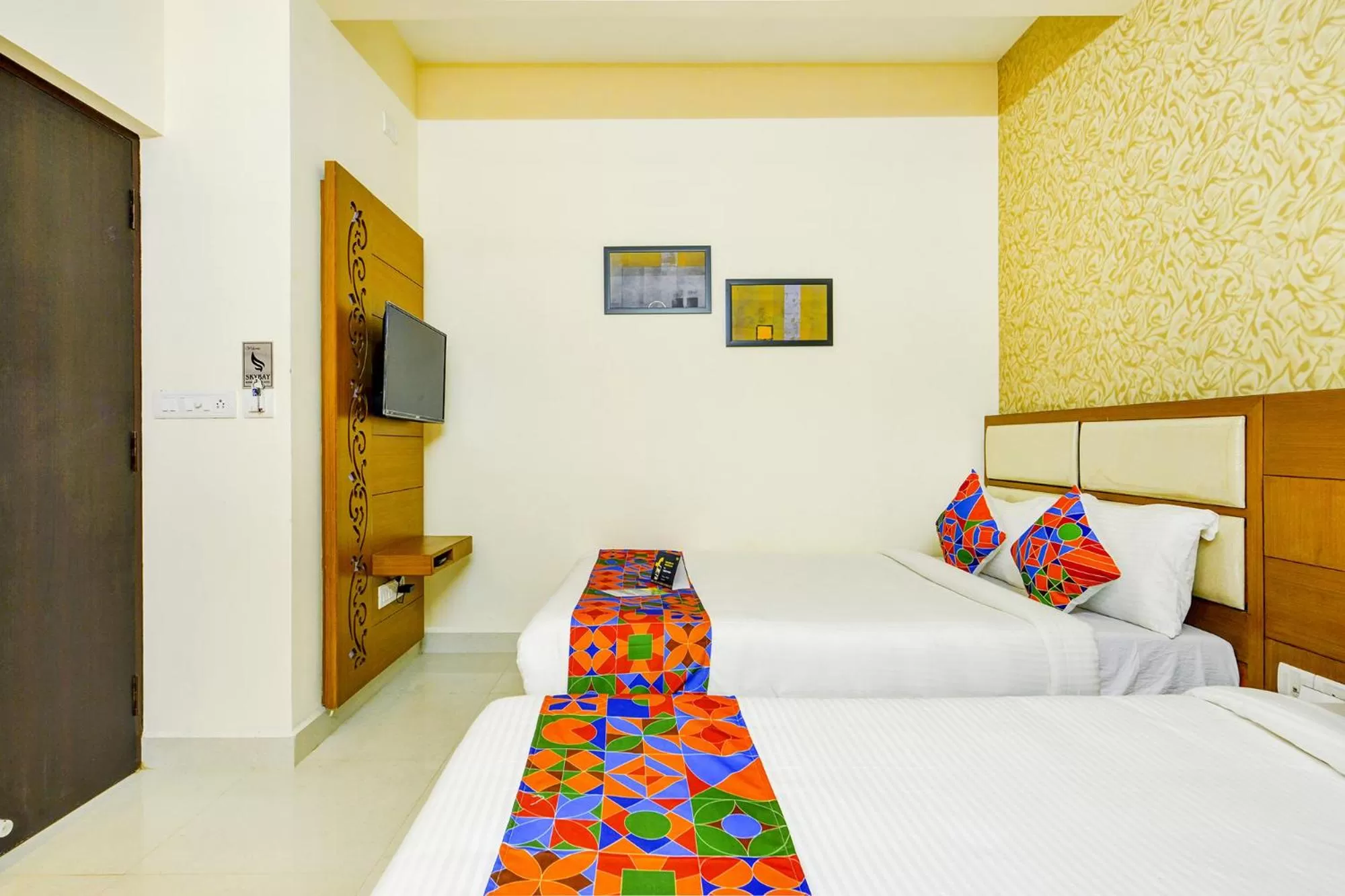 Bedroom, Bed in FabHotel Sky Bay Residency - Near Kodambakkam Railway Station