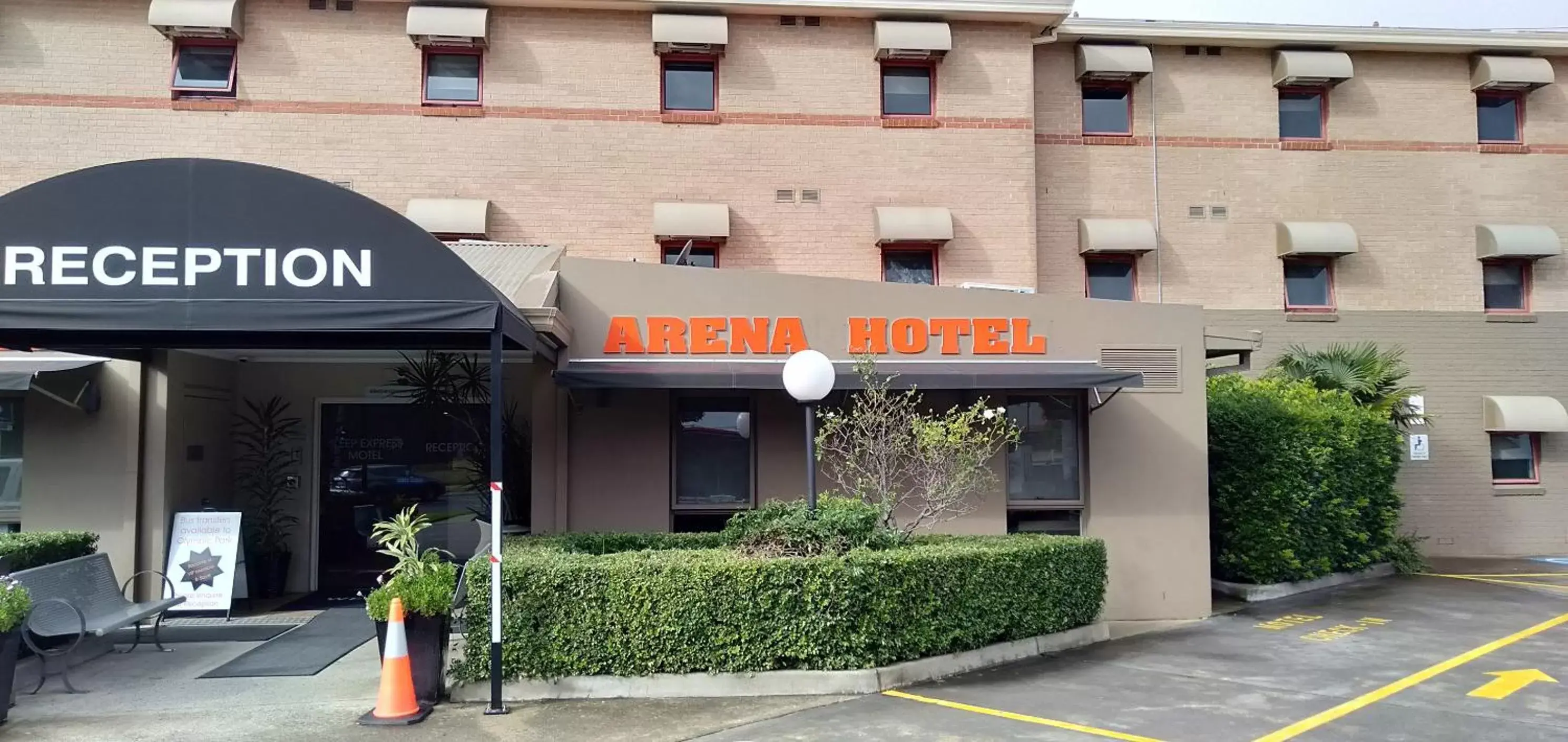 Facade/entrance in Arena Hotel (formerly Sleep Express Motel)