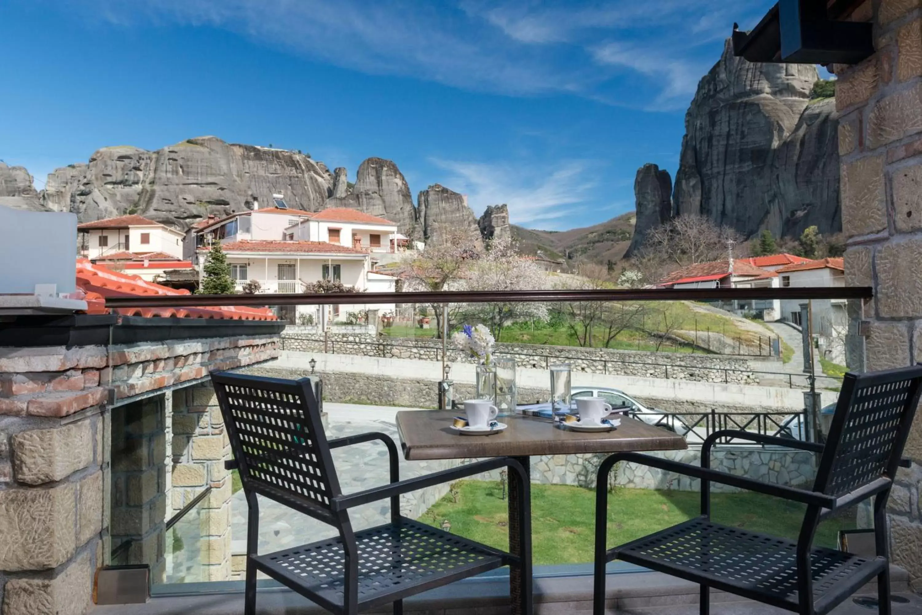 Balcony/Terrace in Tsikeli Boutique Hotel Meteora - Adults Friendly