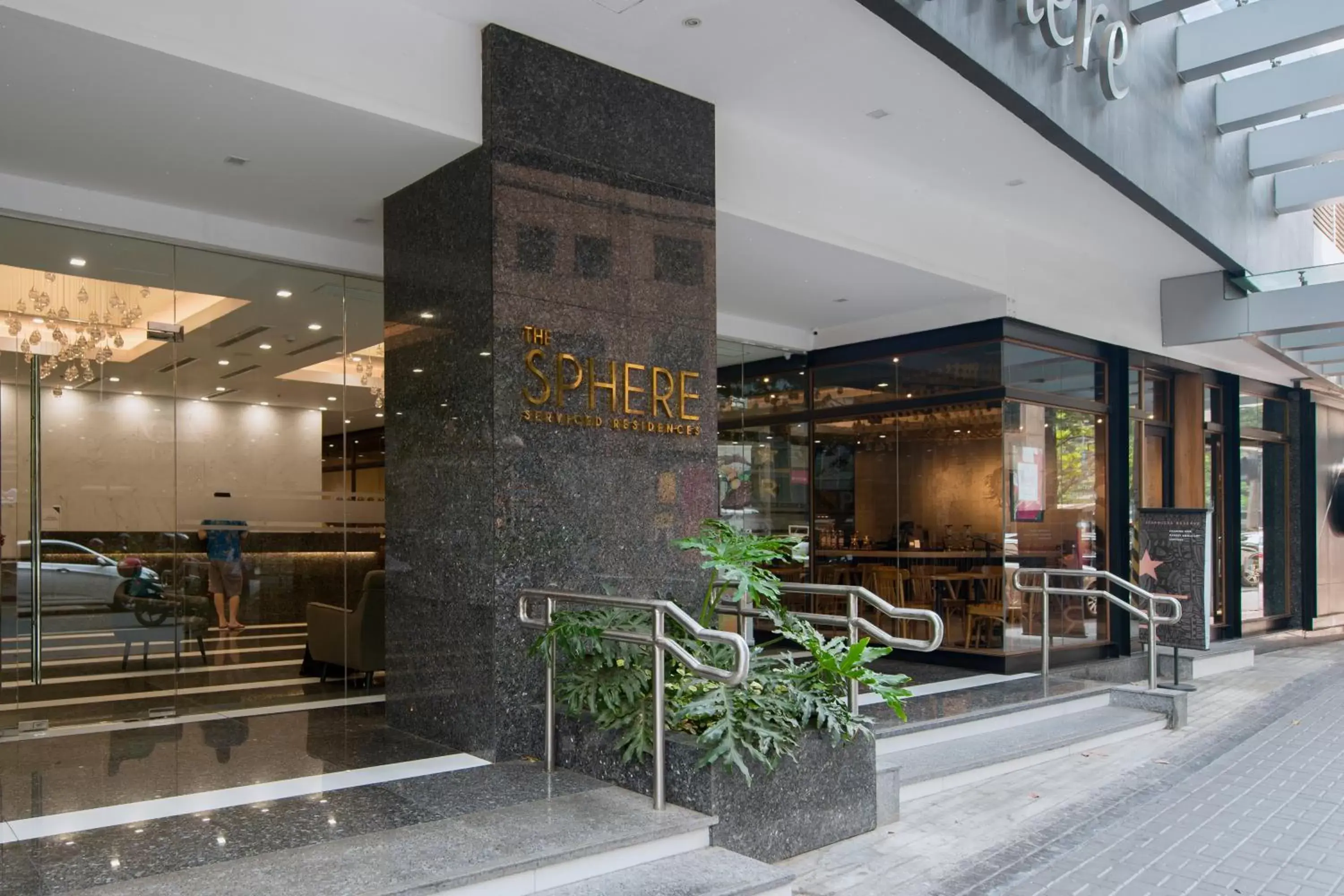 Facade/entrance in The Sphere Serviced Residences Managed by HII