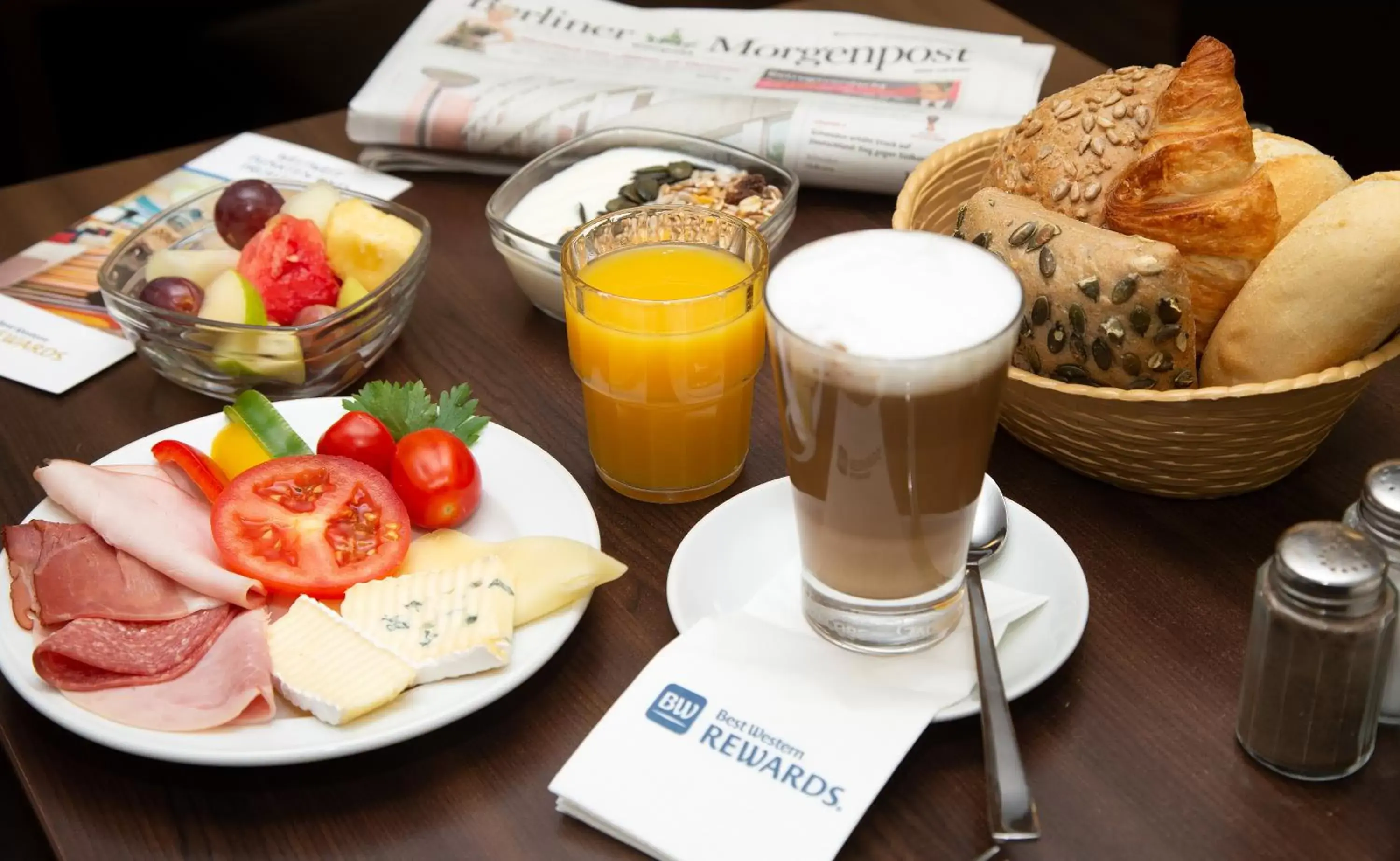 Food close-up, Breakfast in Best Western Hotel am Spittelmarkt