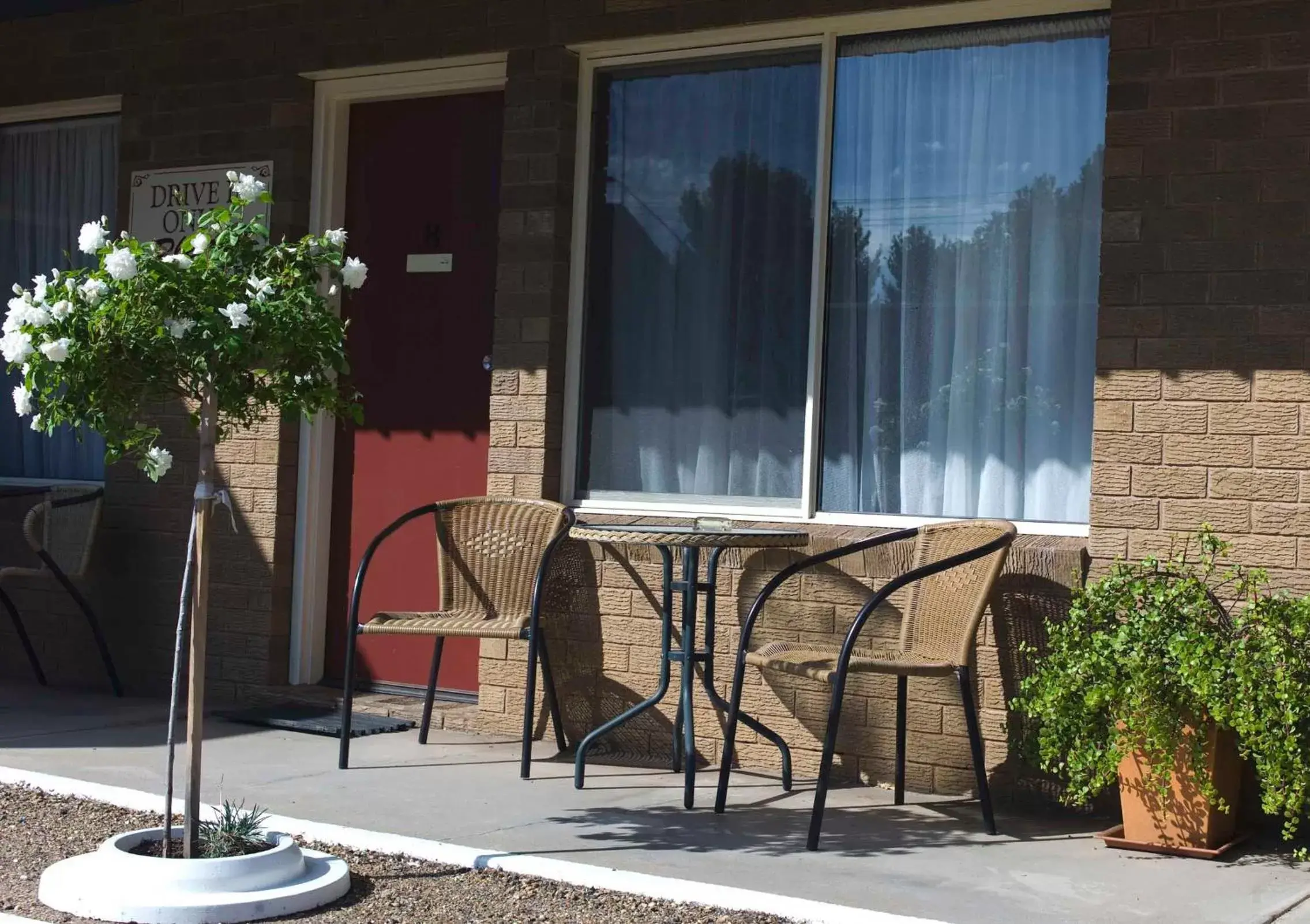 Patio in Camellia Motel