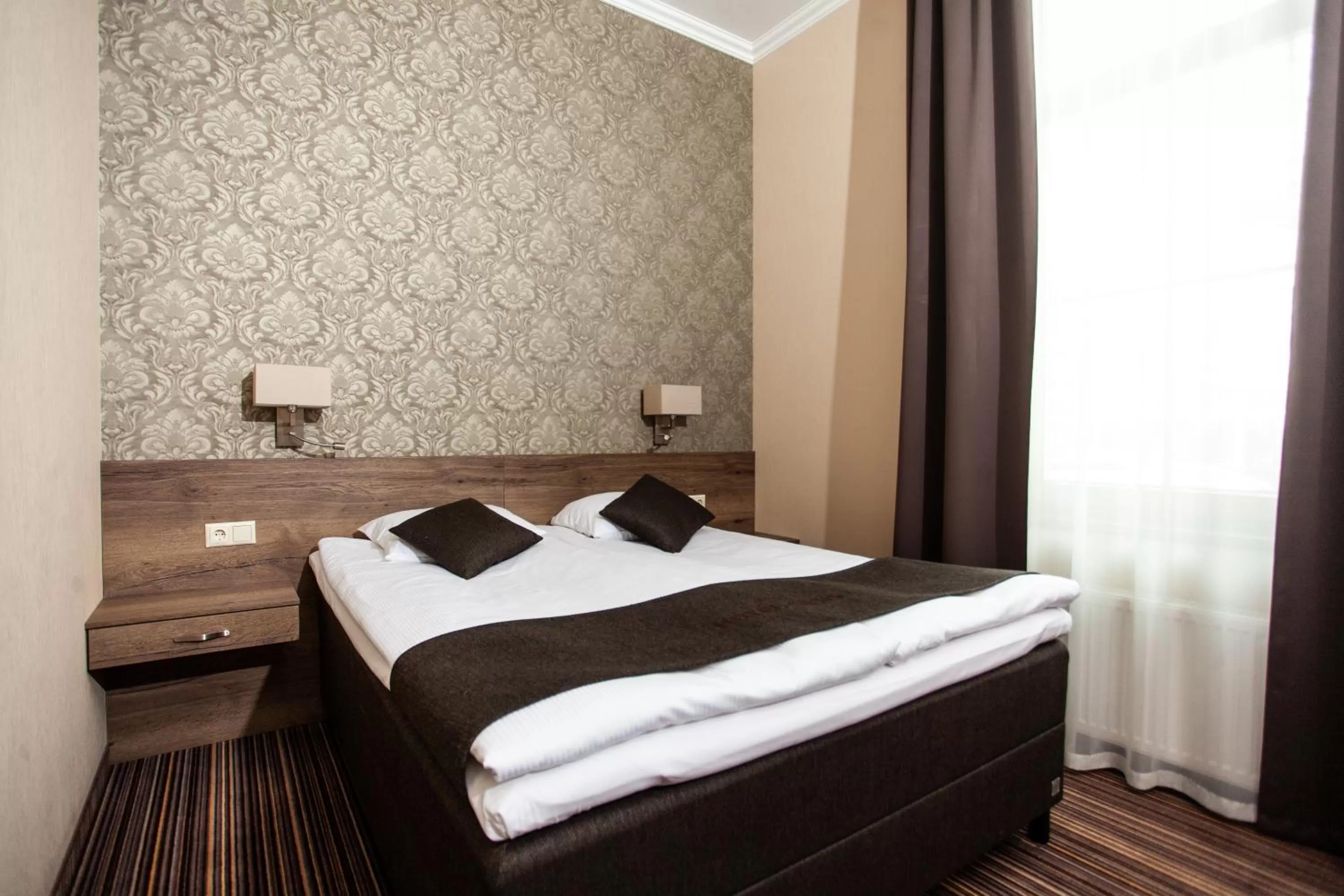 Bed in Hotel Cēsis