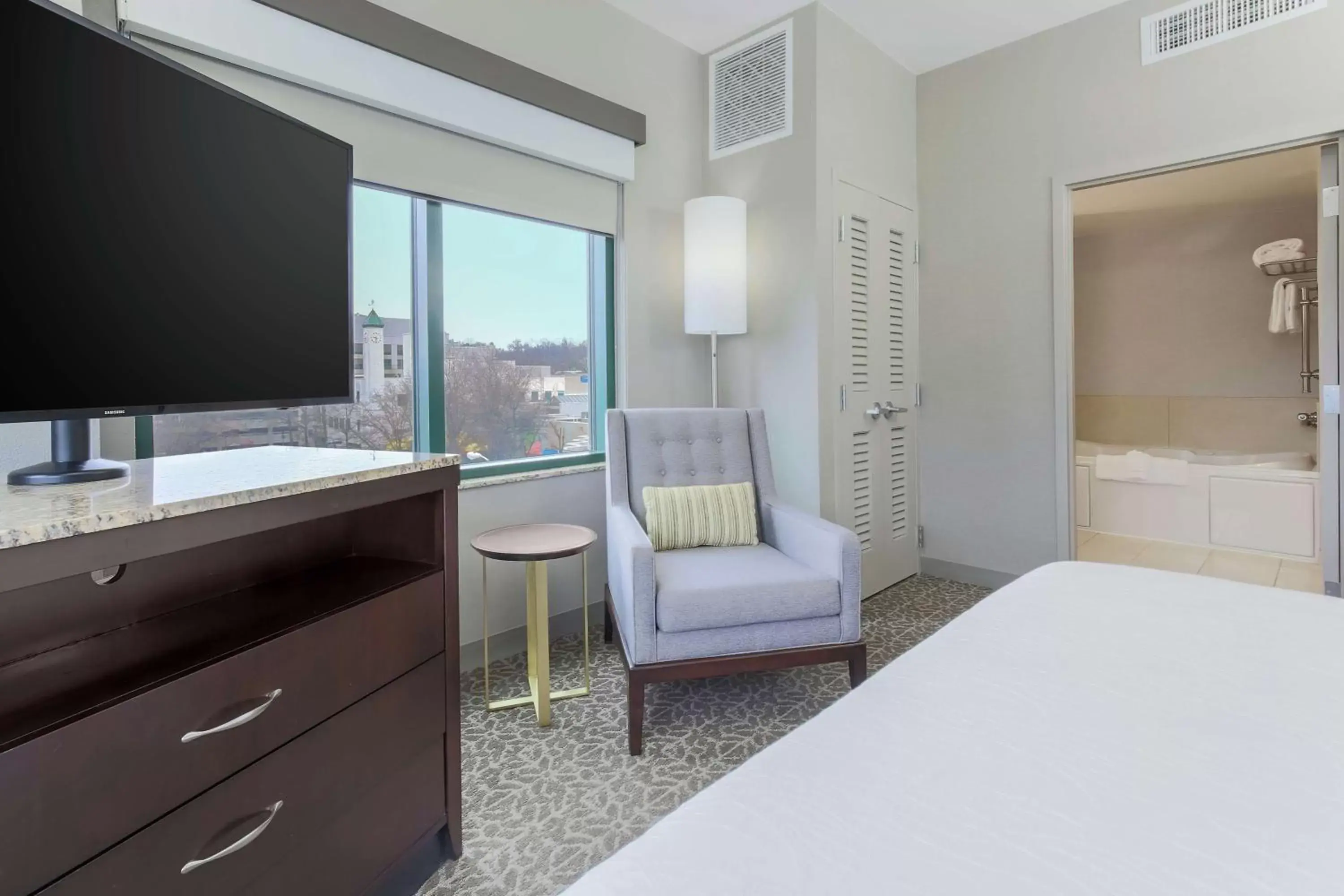 Bathroom, TV/Entertainment Center in Hilton Garden Inn Shirlington