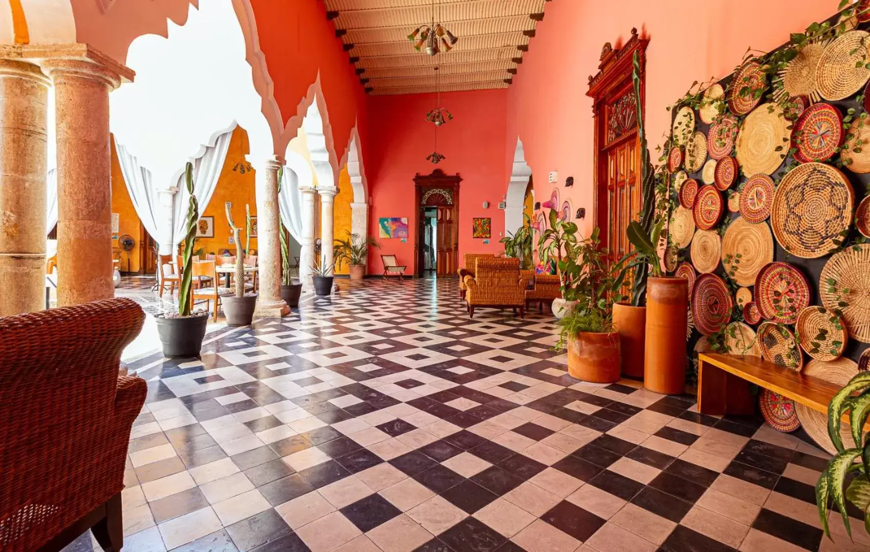 Patio, Lobby/Reception in Viva Merida Hotel Boutique